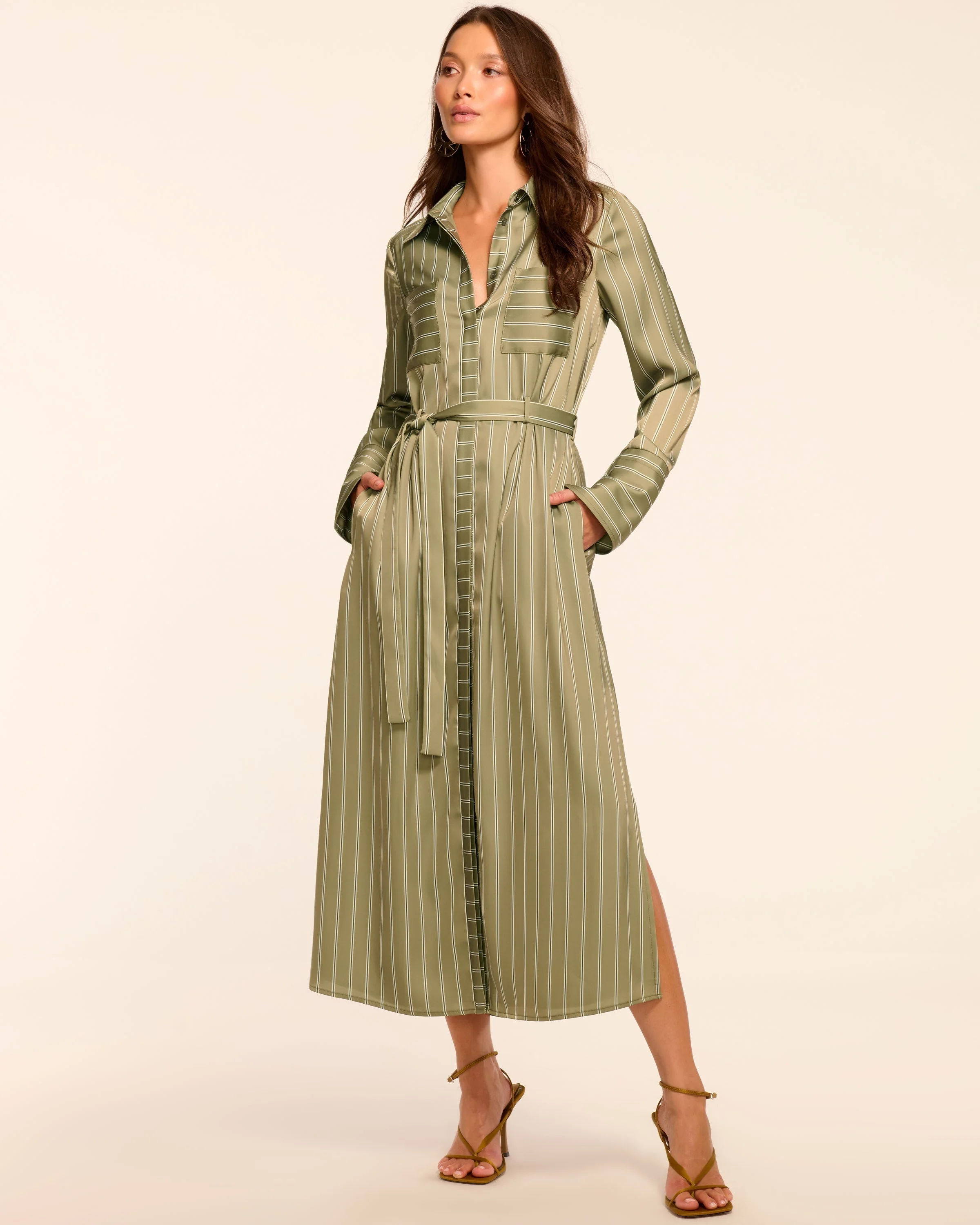 Miriam Button Down Shirt Midi Dress - 1