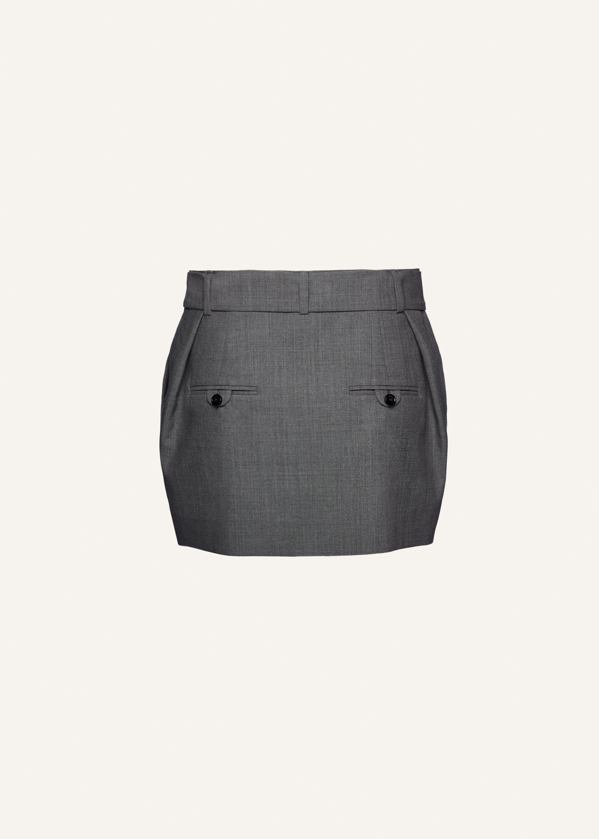 Belted mini skirt in grey - 2