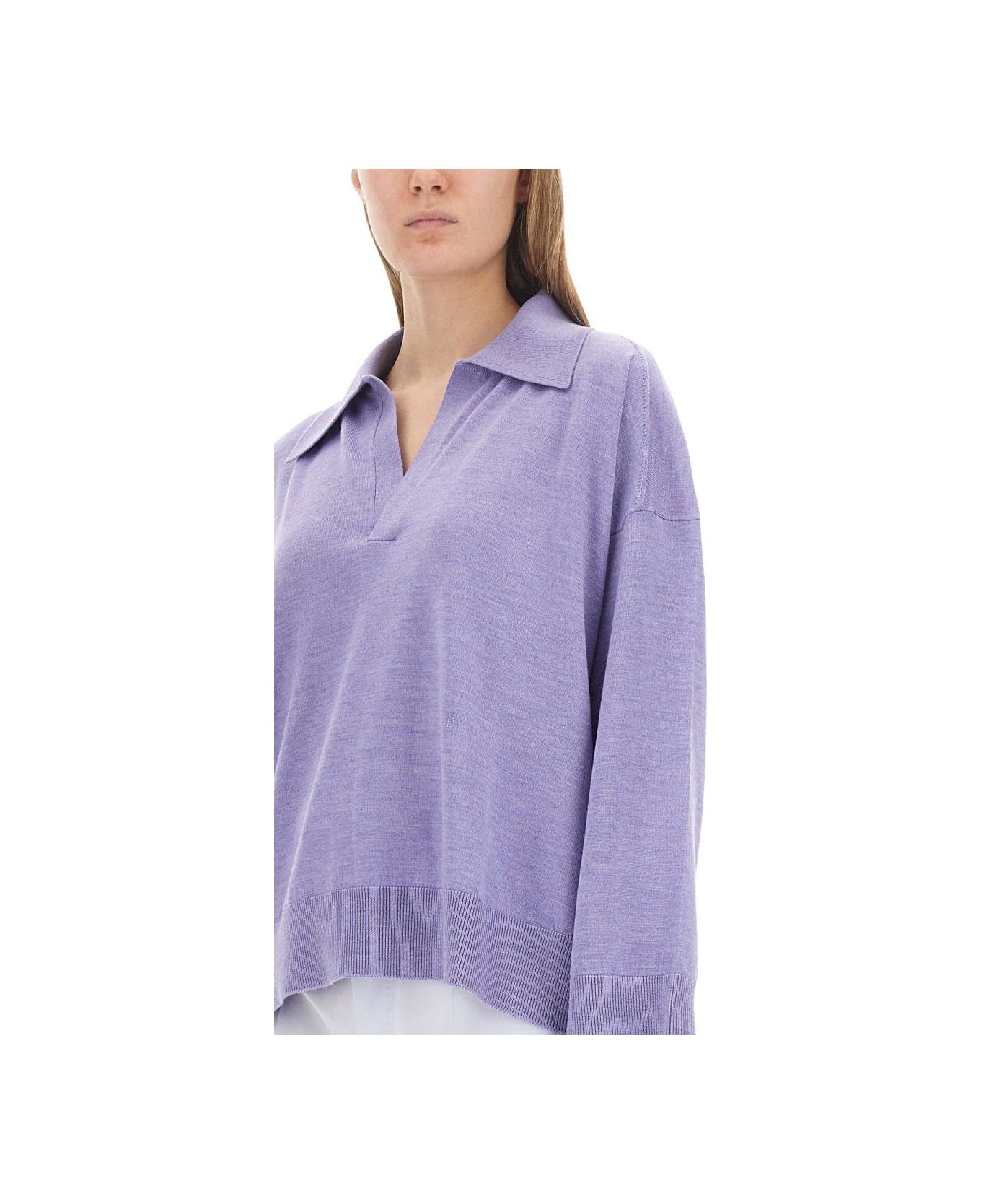 Bv Embroidered Knit Polo Shirt - 4