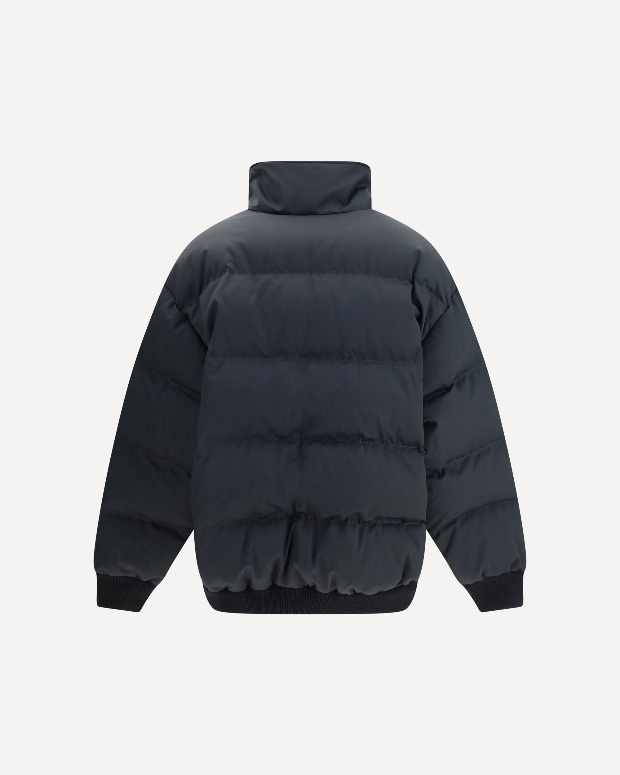 Down jacket with stand-up Collar with green velvet on the inside - 2