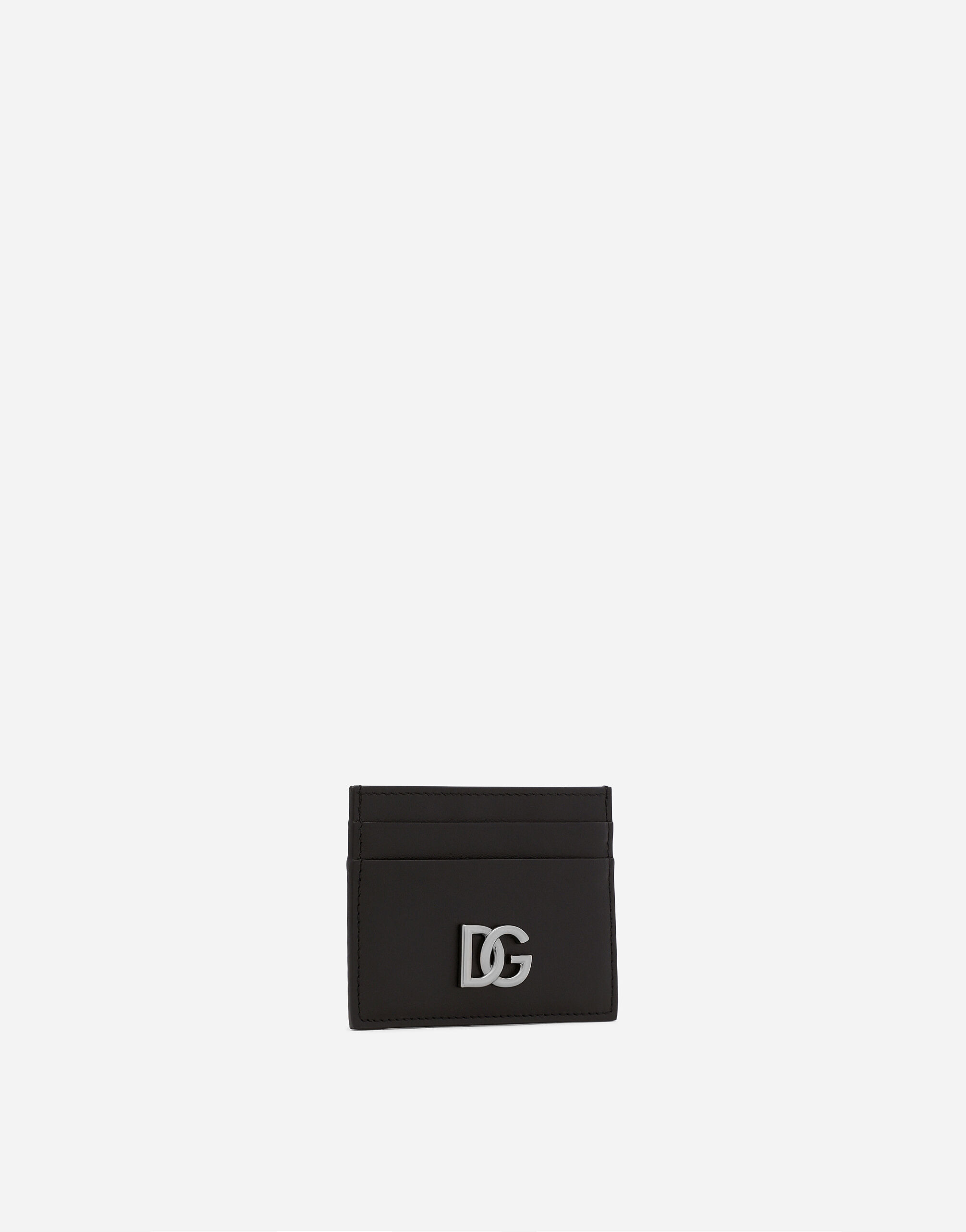 Calfskin nappa card holder with DG logo - 2