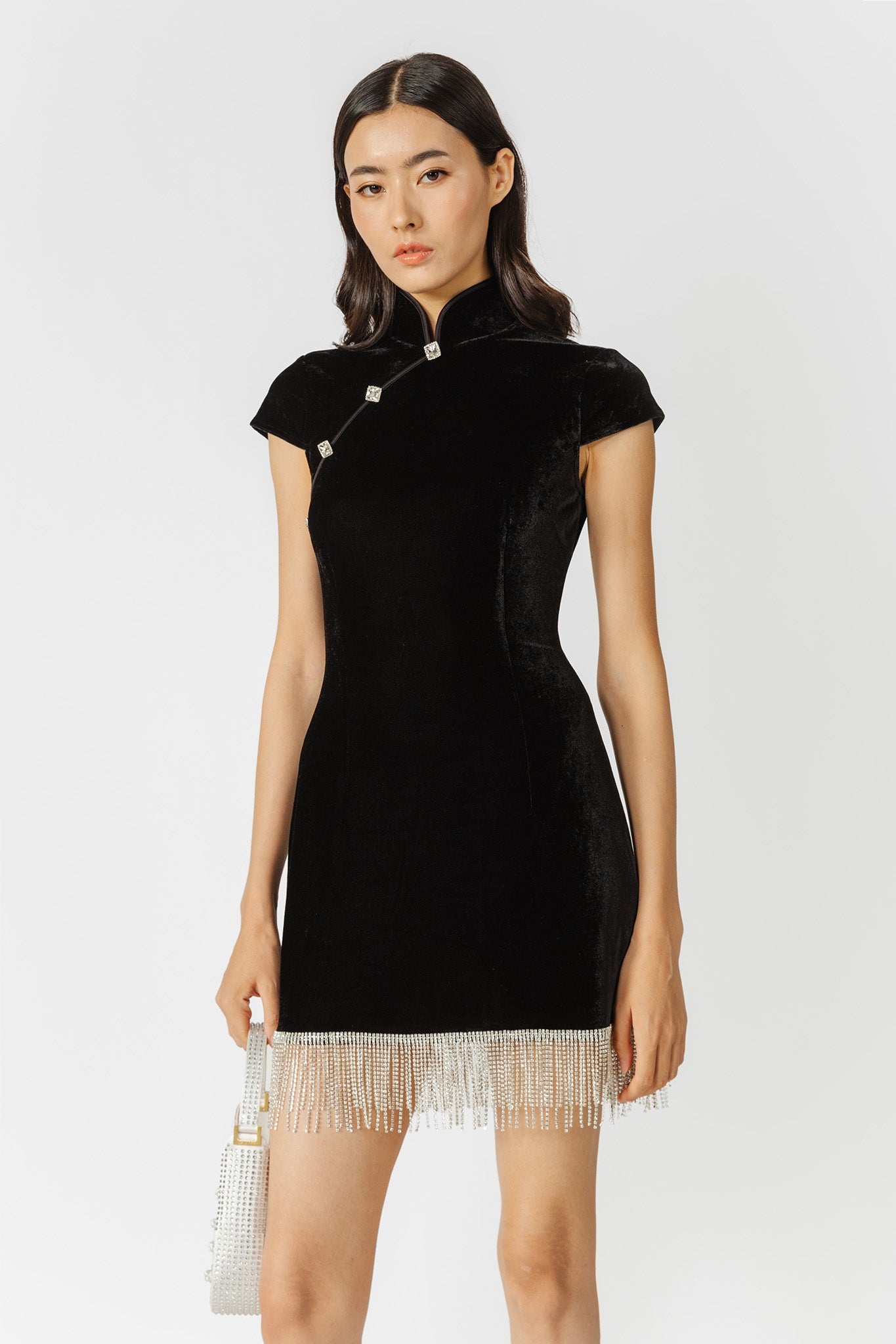 MARGAUX VELVET MINI DRESS - 2