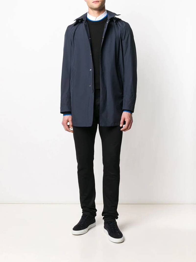 Herno hooded overcoat outlook