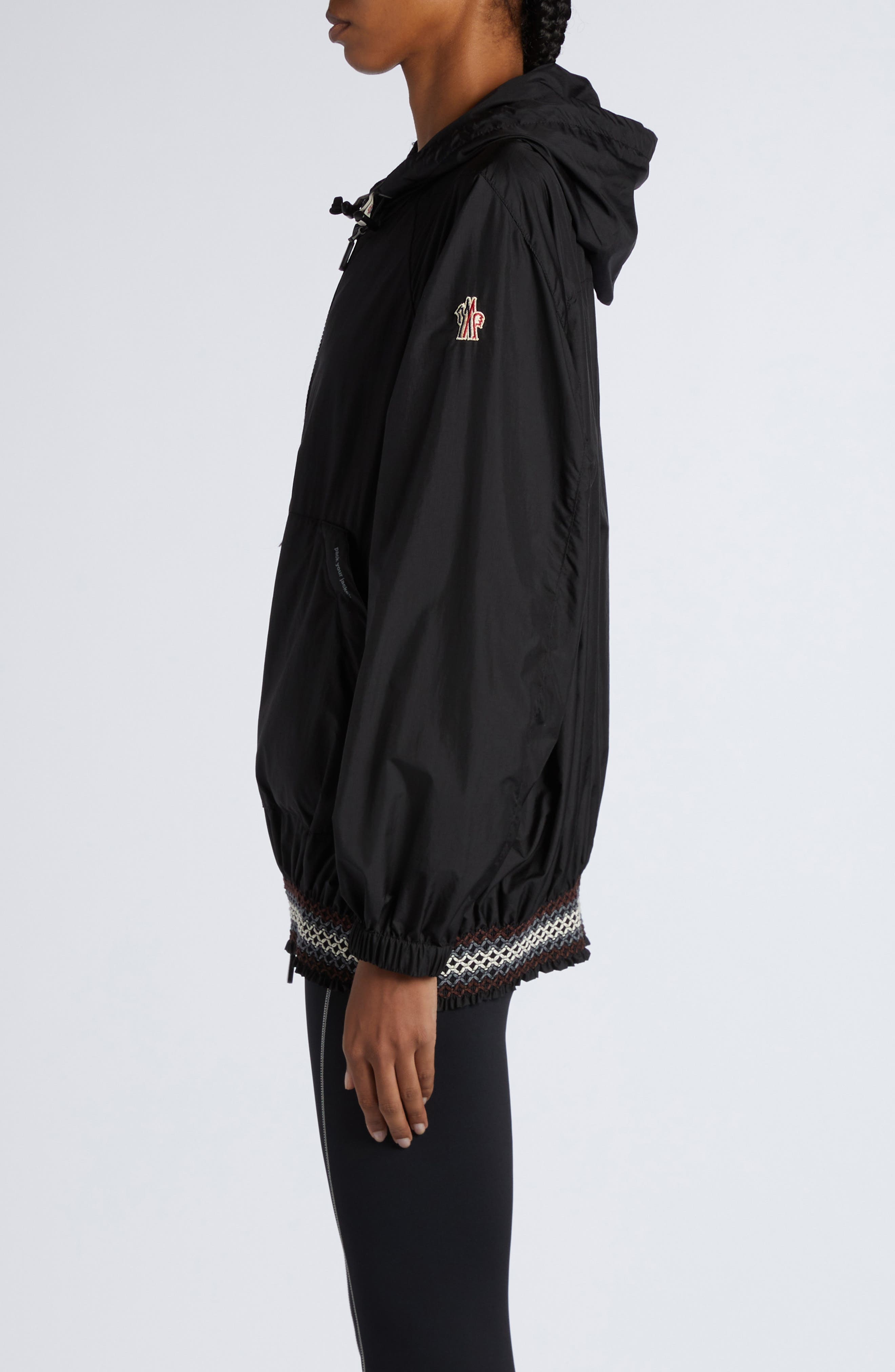 Moncler Grenoble Samedans Packable Hooded Jacket in Black at Nordstrom - 4