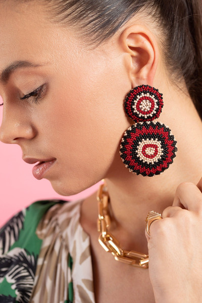 Johanna Ortiz Iraca Palm Beaded Earrings outlook