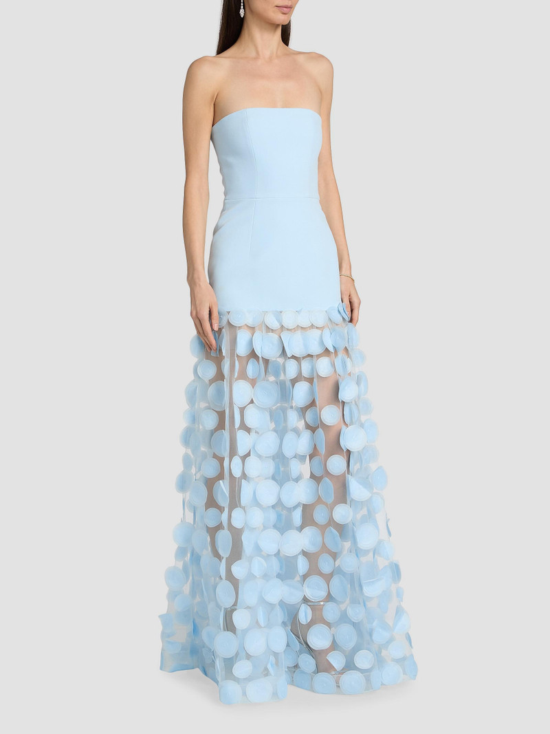 Women's Harper Strapless Circular Applique Gown - Powder Blue 4