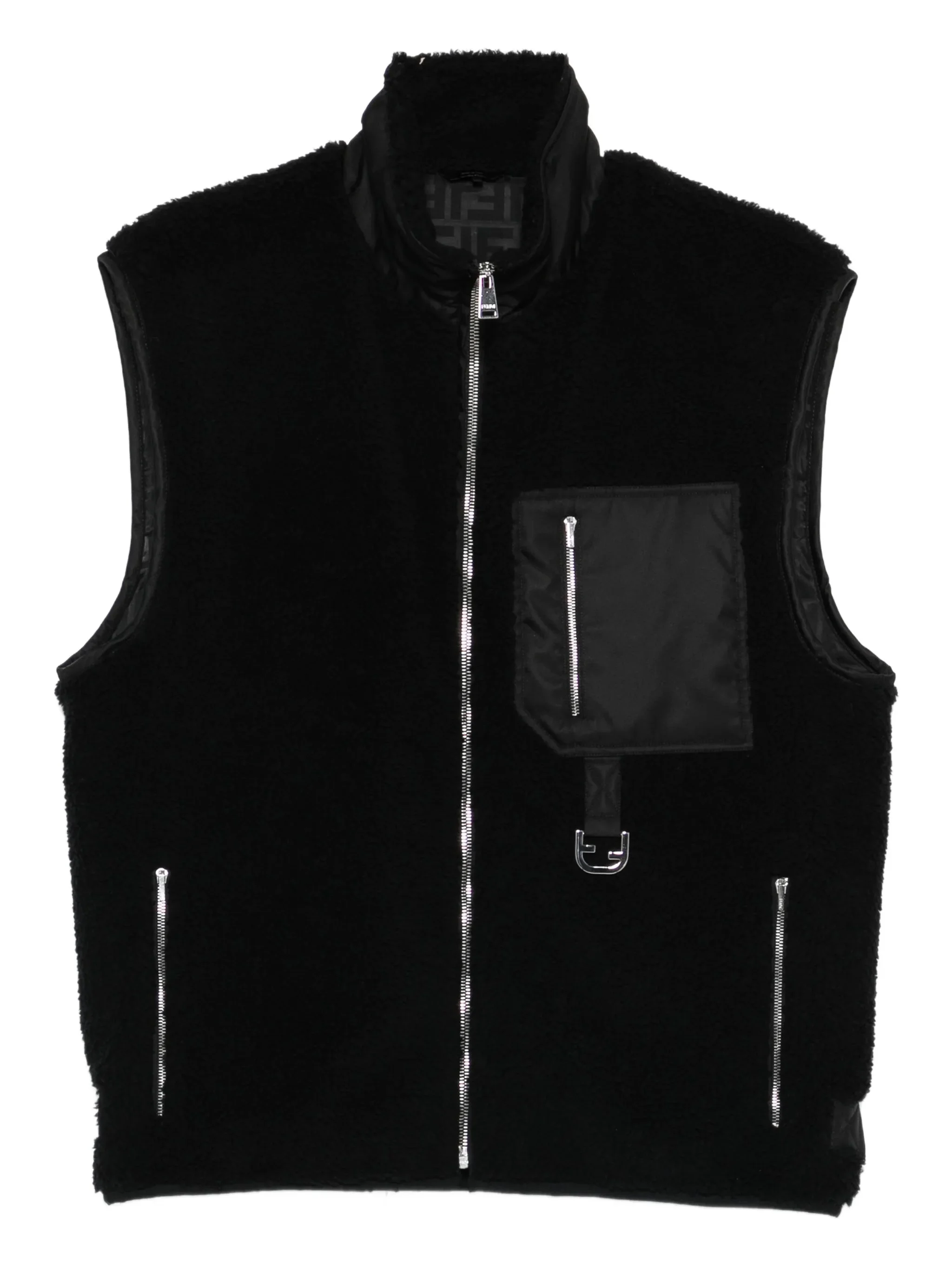 zip-up chest-pocket gilet - 1