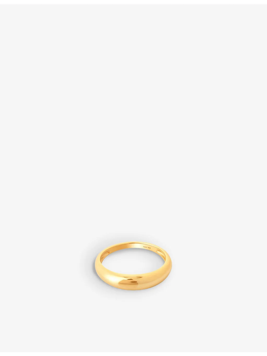 Essential Dome 18ct yellow gold-plated recycled sterling-silver ring - 1