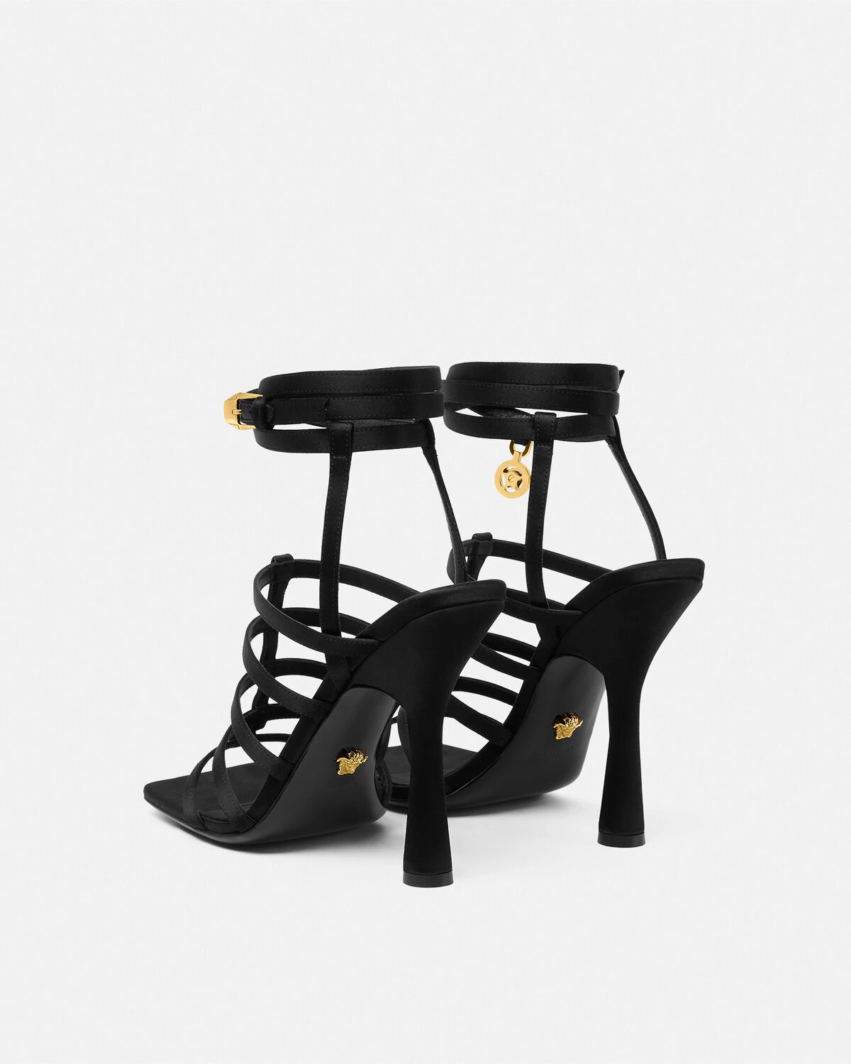 Lycia Satin Cage Sandals - 4