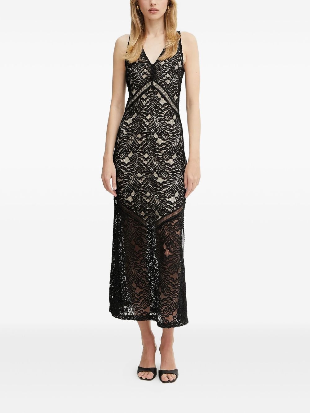 lace midi dress - 2