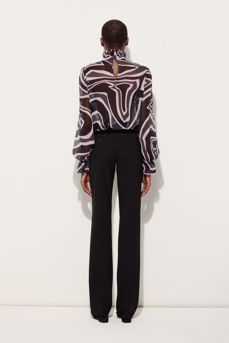 LABIRINTO PRINT BLOUSE WITH BALLOON SLEEVES 4