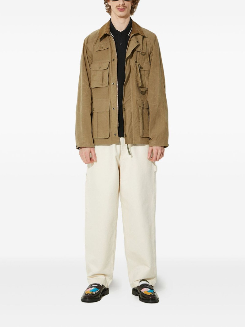 Barbour multiple-pocket corduroy-collar jacket outlook