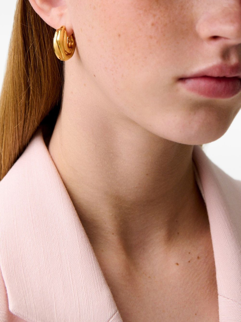ridged-texture hoop earrings 1