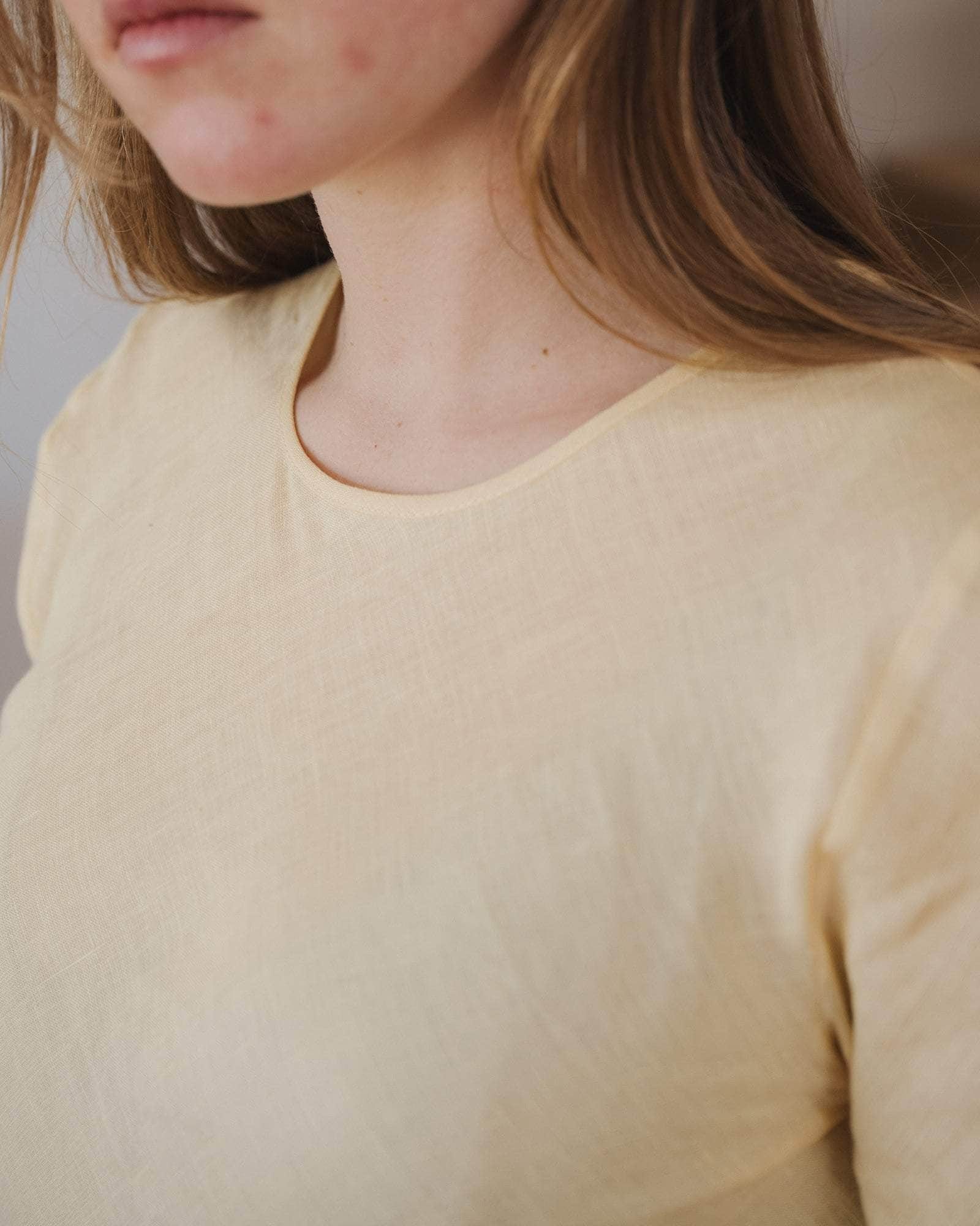Dydine Long Sleeve Dress - Fine Linen - 6