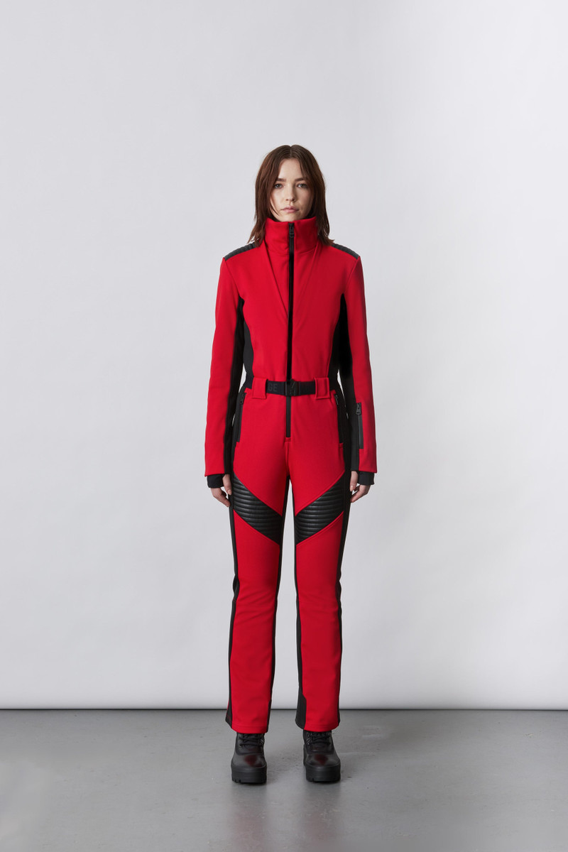 ELLE-Z Techno fleece ski suit with removable hood and fur trim 8