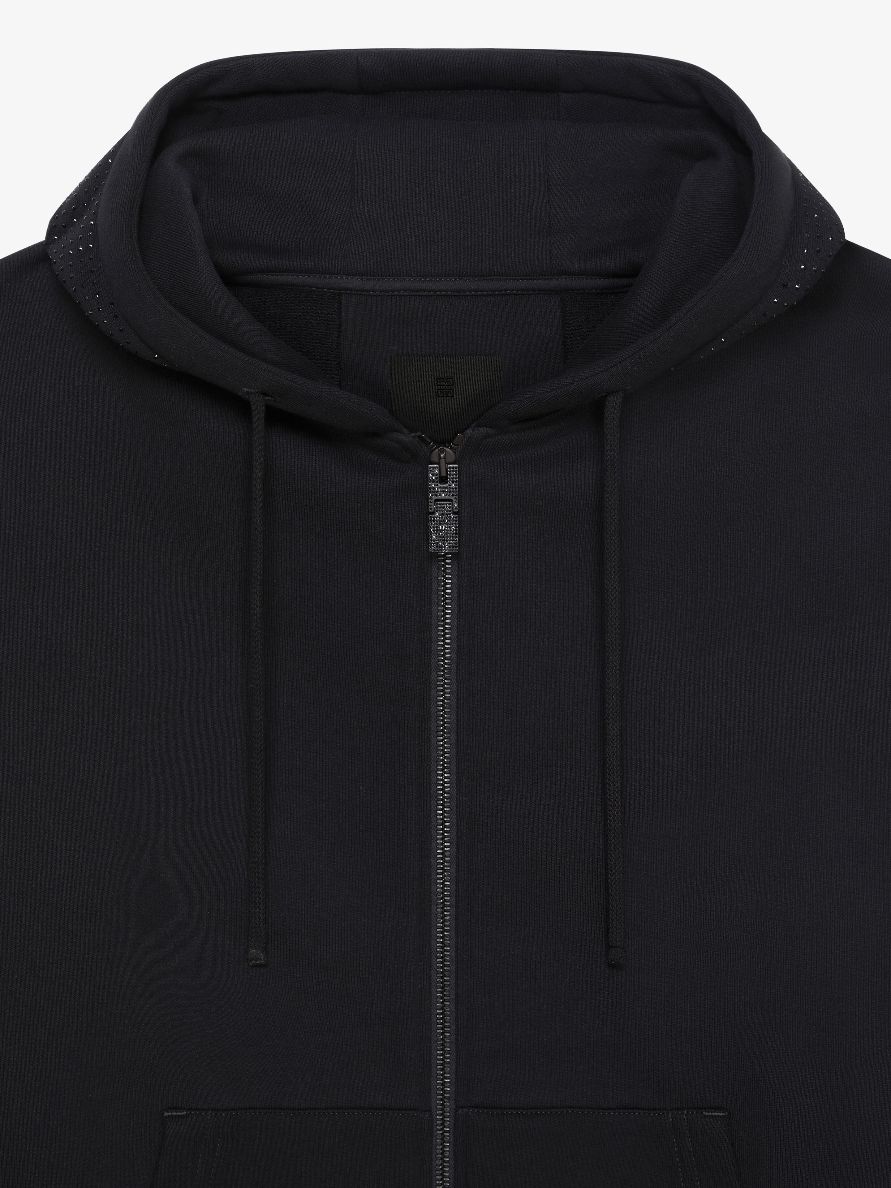 GIVENCHY BOXY FIT HOODIE IN FLEECE WITH RHINESTONES - 6
