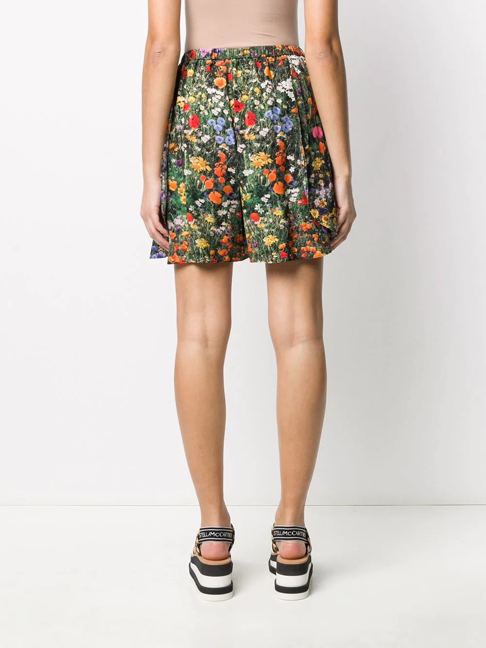 floral A-line shorts - 4