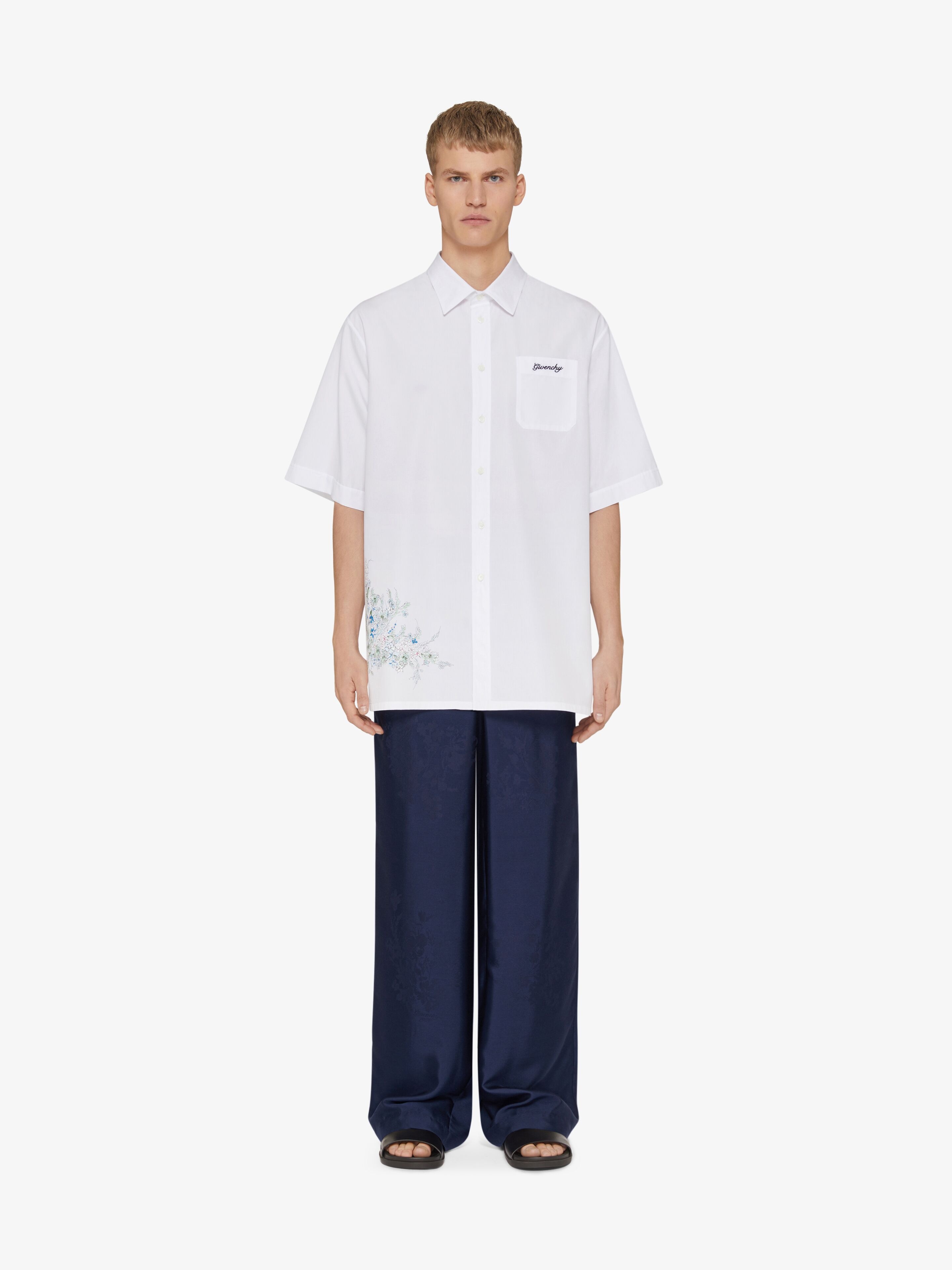 SHIRT IN POPLIN GIVENCHY FLOWERS - 2