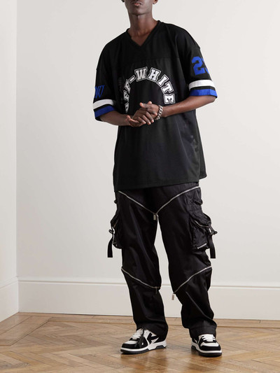 Off-White Oversized Logo-Appliquéd Mesh and Jersey T-Shirt outlook