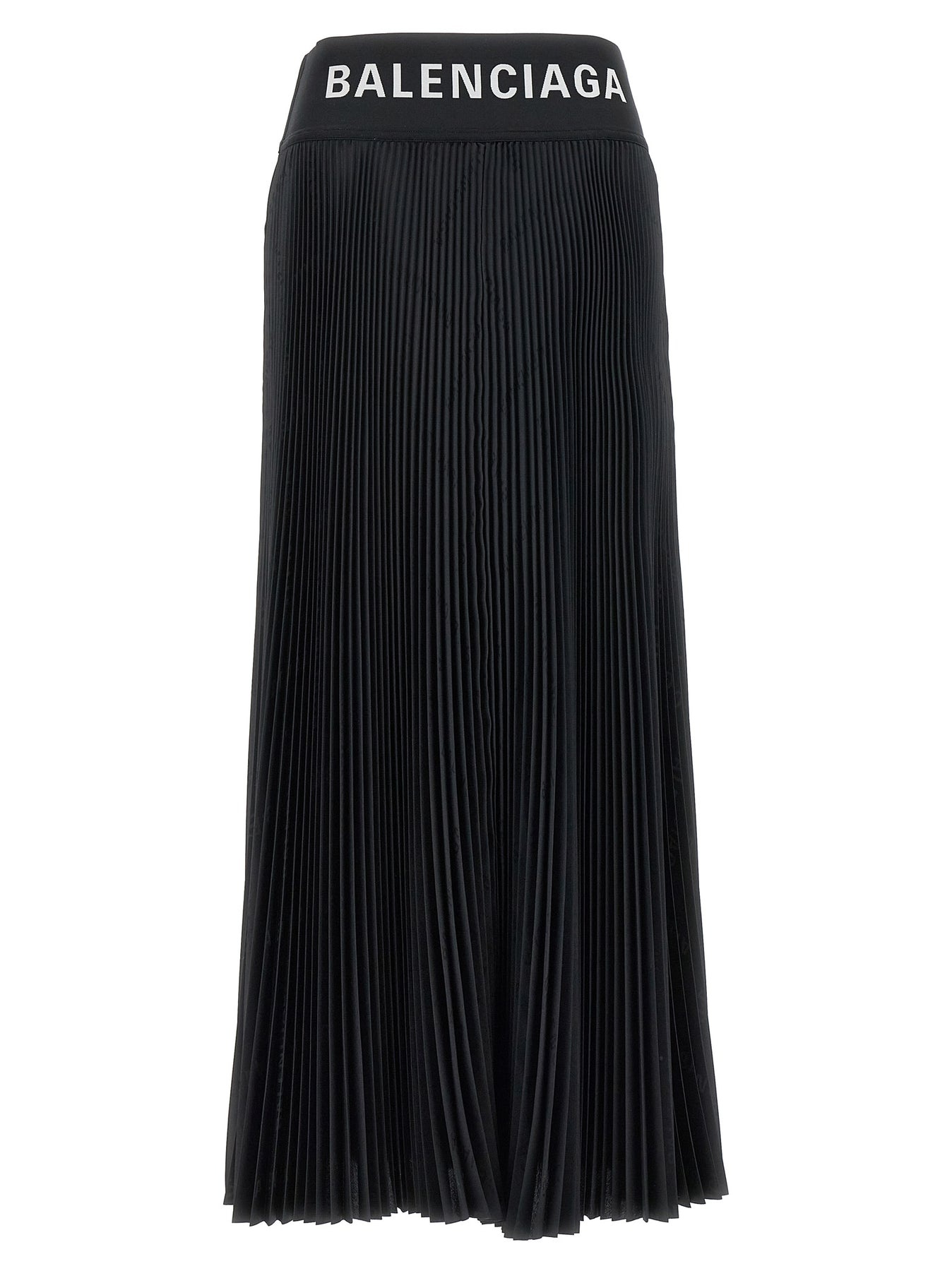 Logo Pleated Skirt Skirts Black - 1