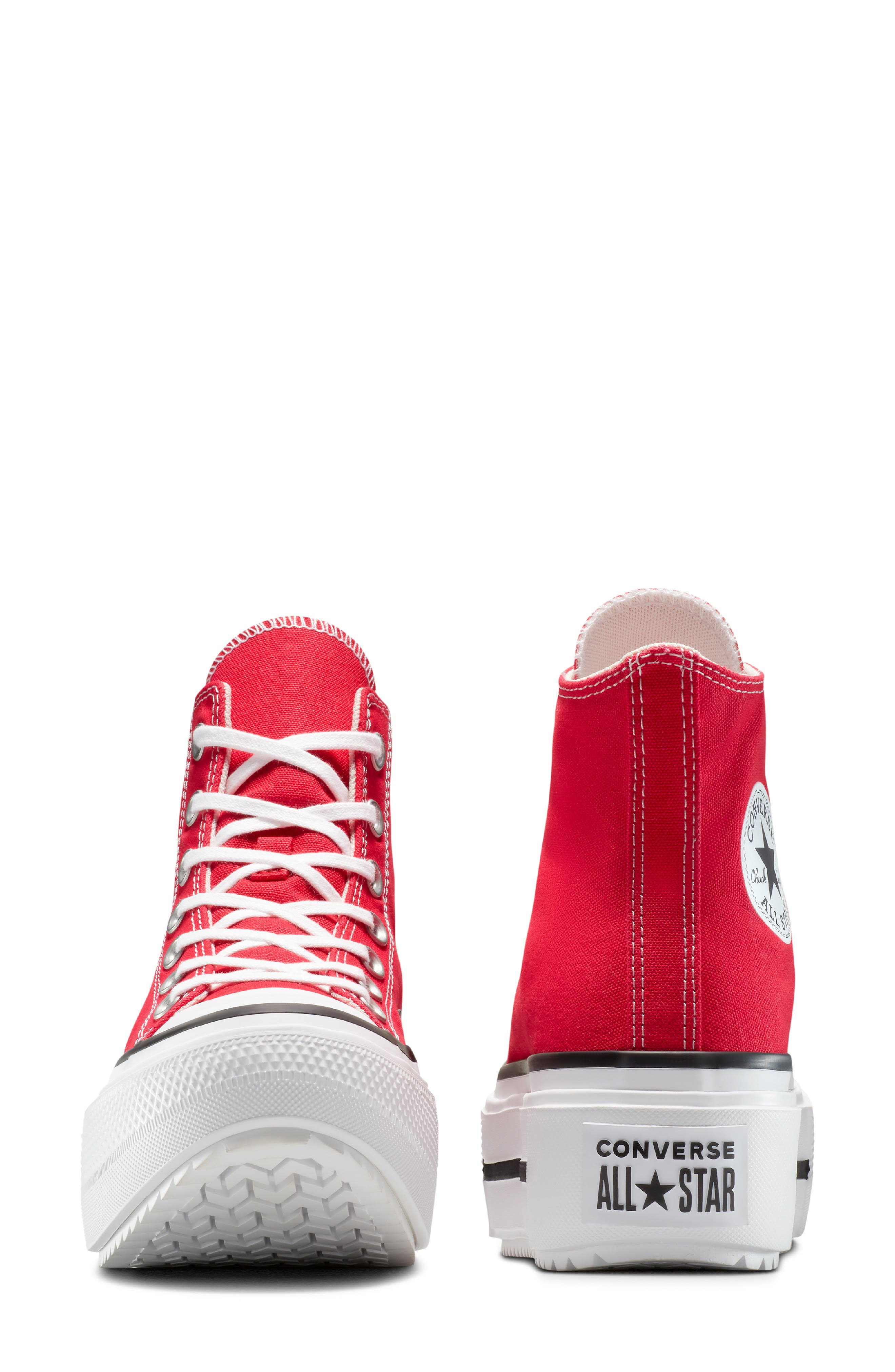 Converse Gender Inclusive Chuck Taylor All Star Lift Canvas High Top Platform Sneaker in Red/black/w - 5