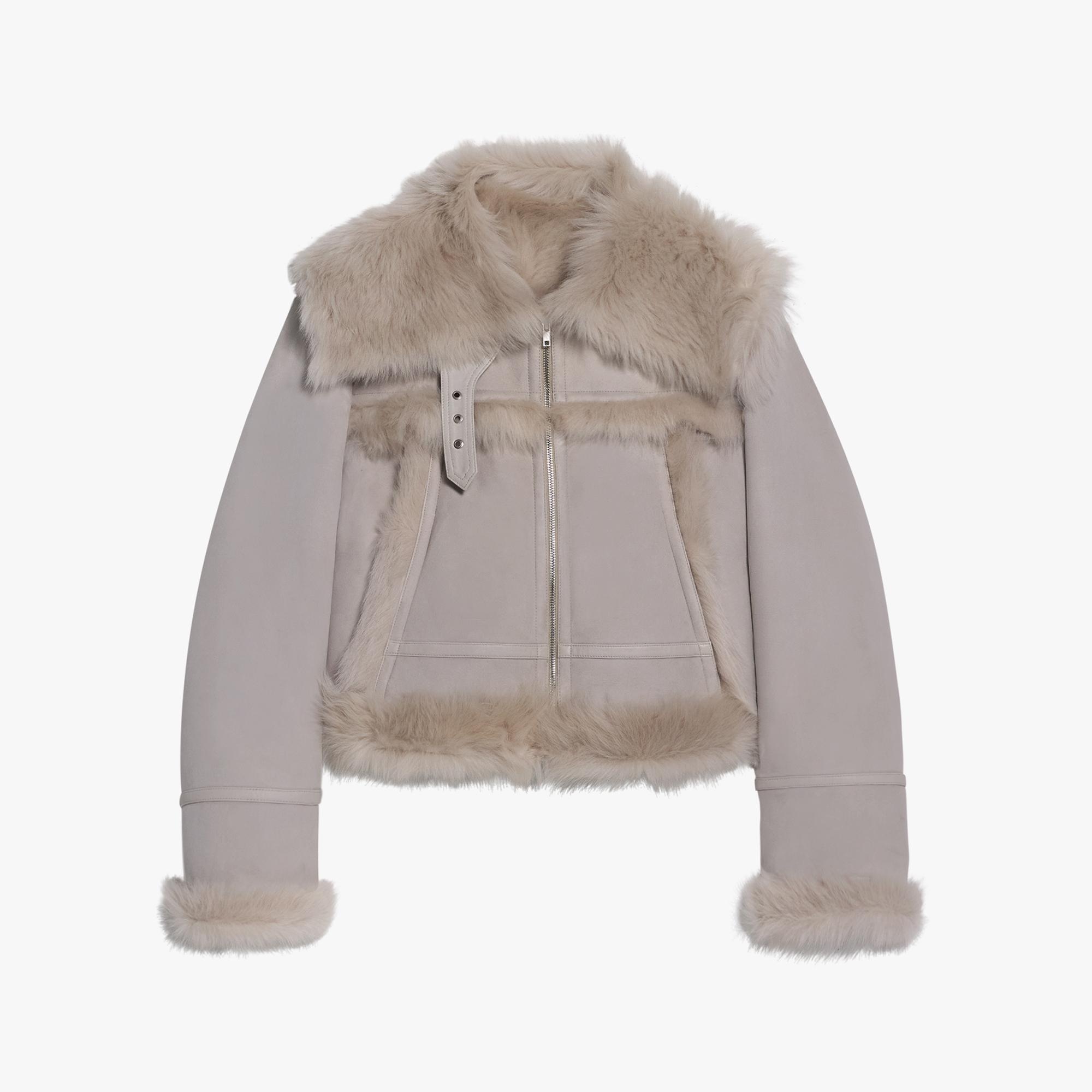 SHEARLING AVIATOR JACKET - 1