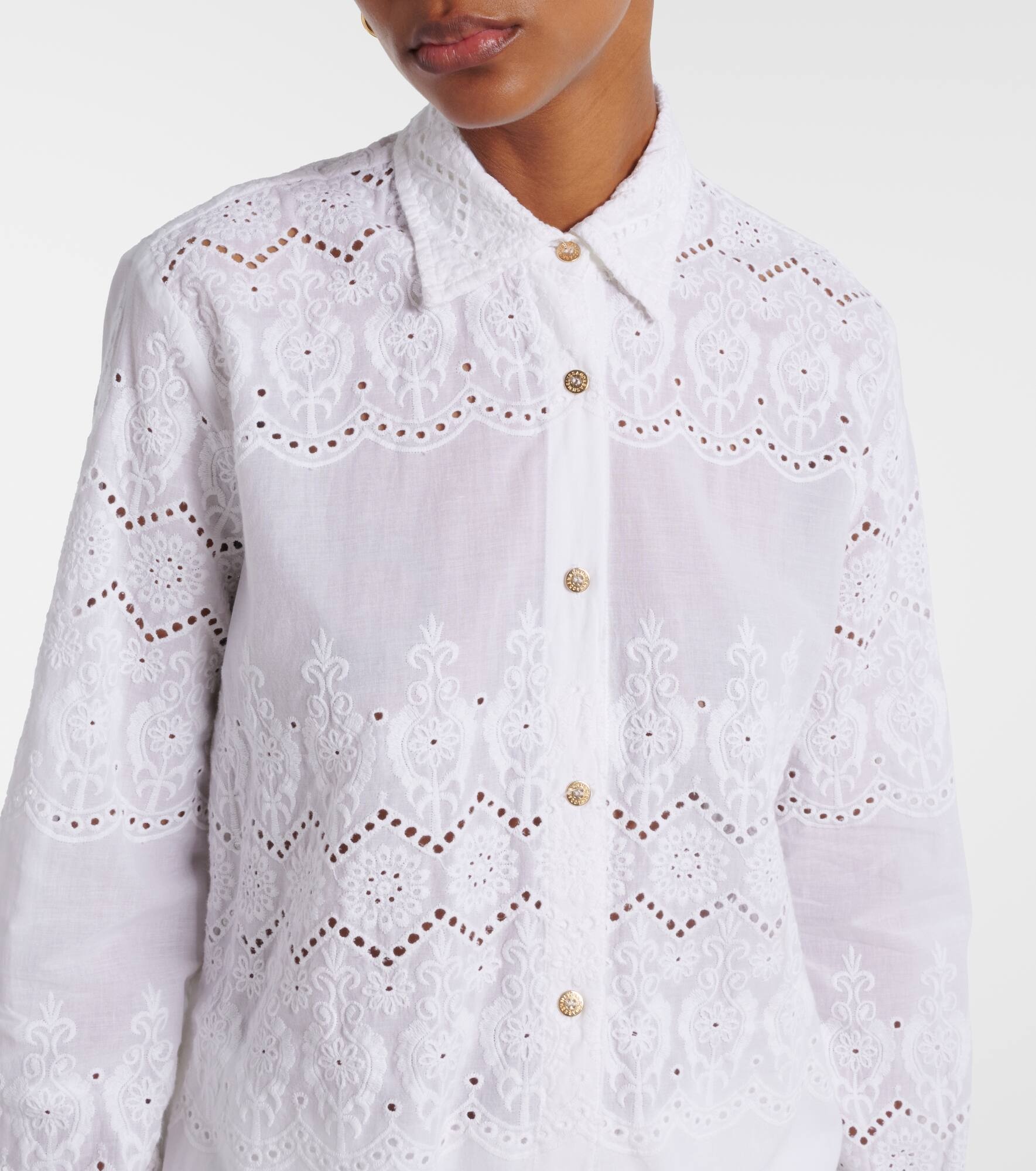 Orla broderie anglaise cotton shirt - 4