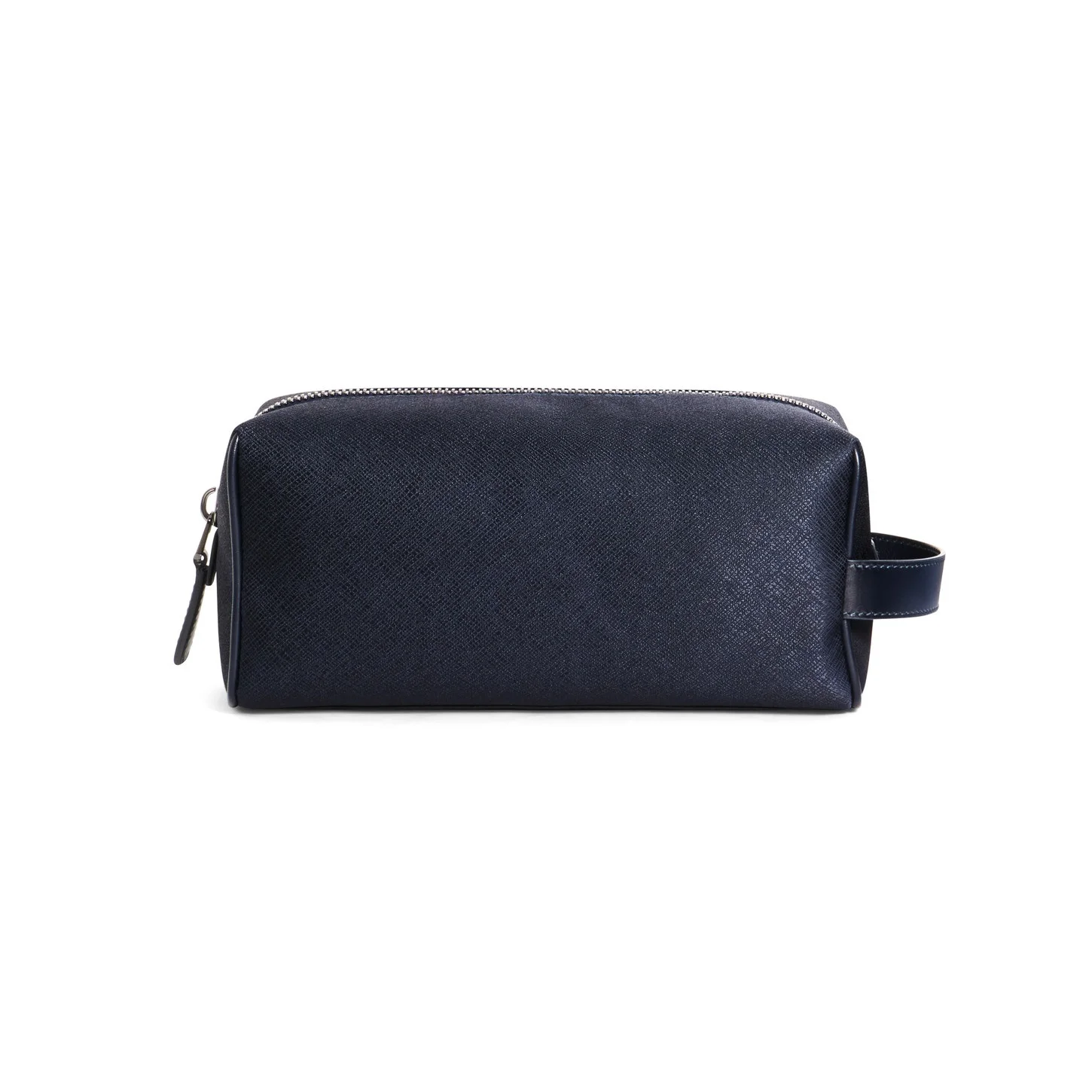 Blue leather and nylon pouch - 1