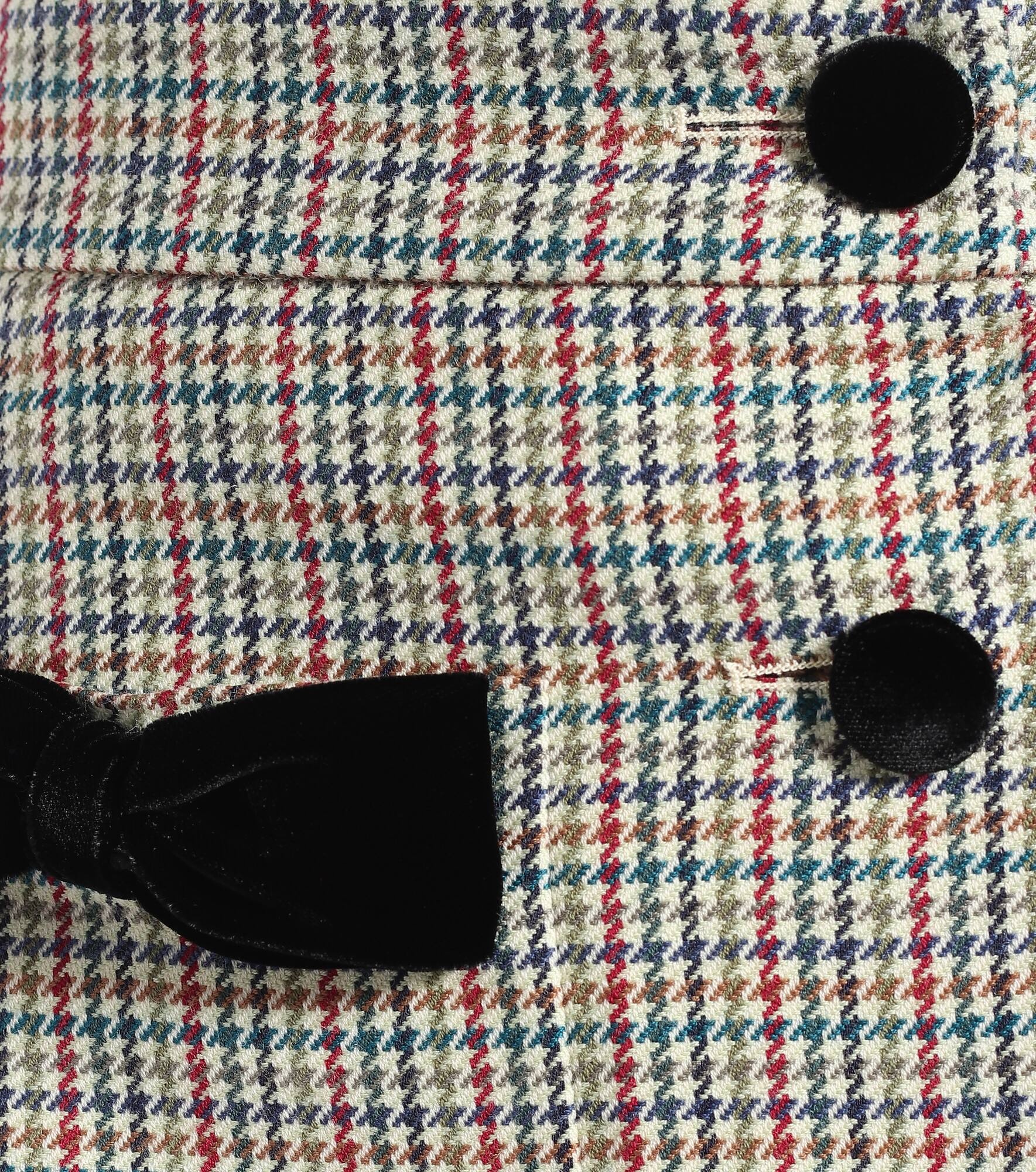 Houndstooth wool miniskirt - 4