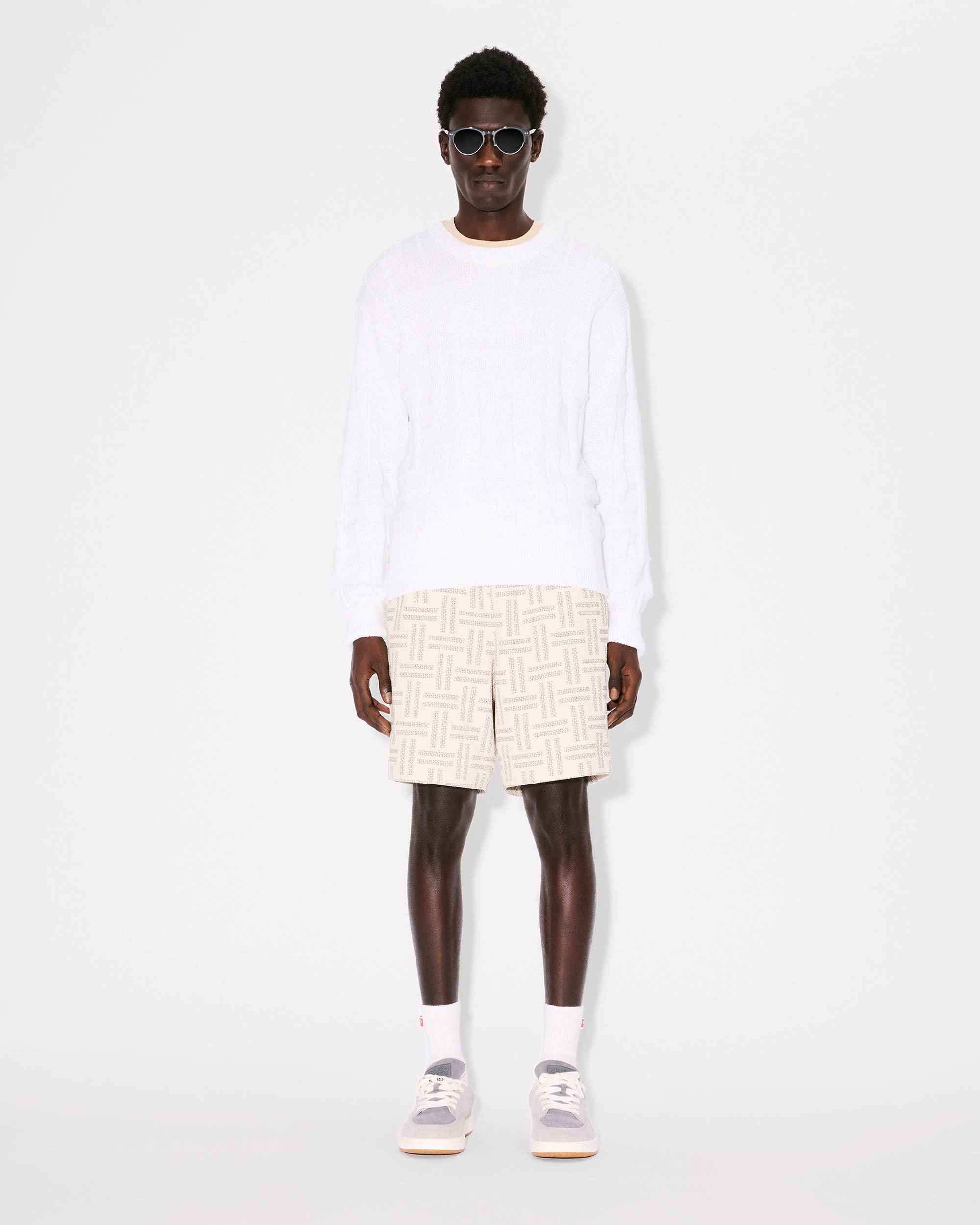 'KENZO Weave' embroidered jumper in cotton - 4