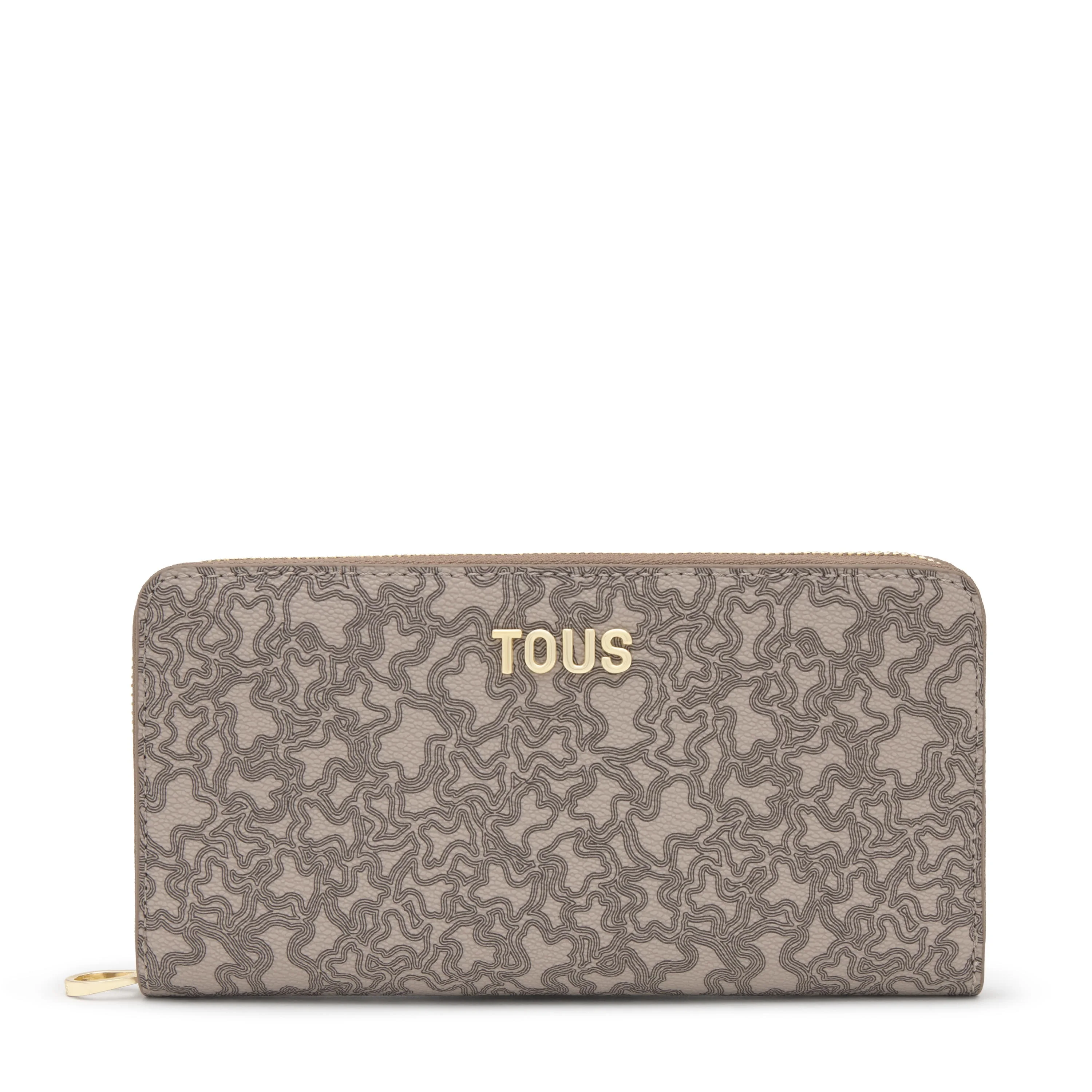 Taupe-colored Wallet Kaos Mini Lines - 1