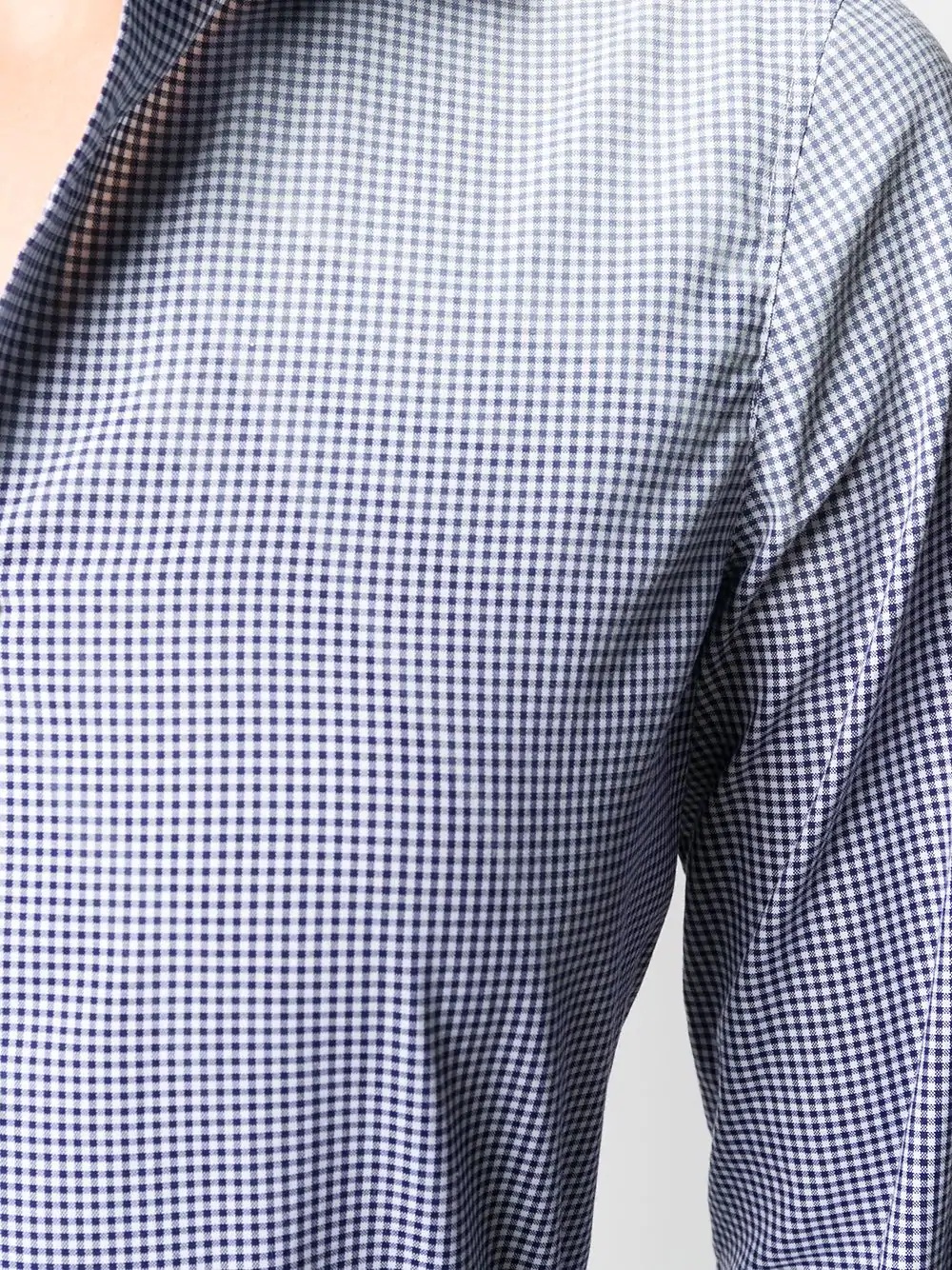 ombré-effect gingham shirt - 5