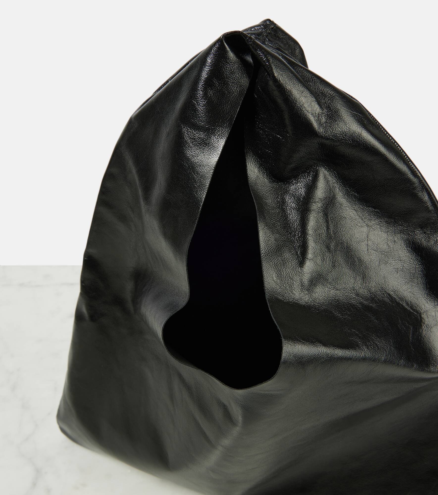 Bindle Small leather tote bag - 3