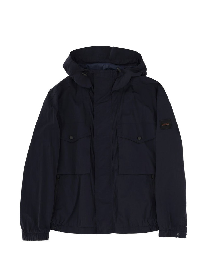 BOSS blue hooded jacket outlook