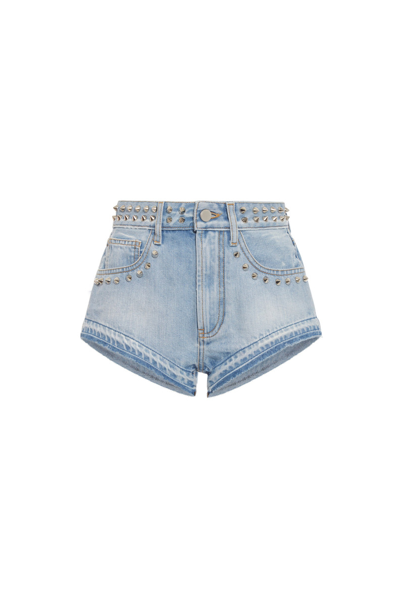 DENIM SHORT WITH EMBELLISHMENT - 1