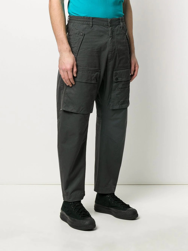 printed logo cargo trousers 3