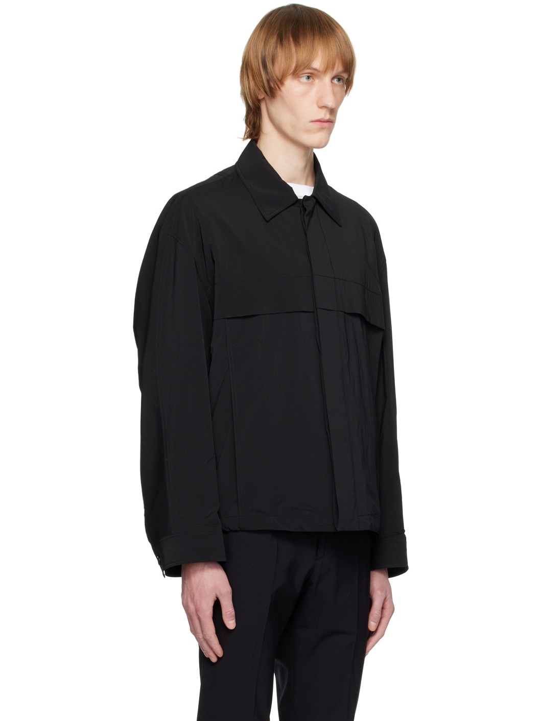 Black Button-Down Jacket - 2