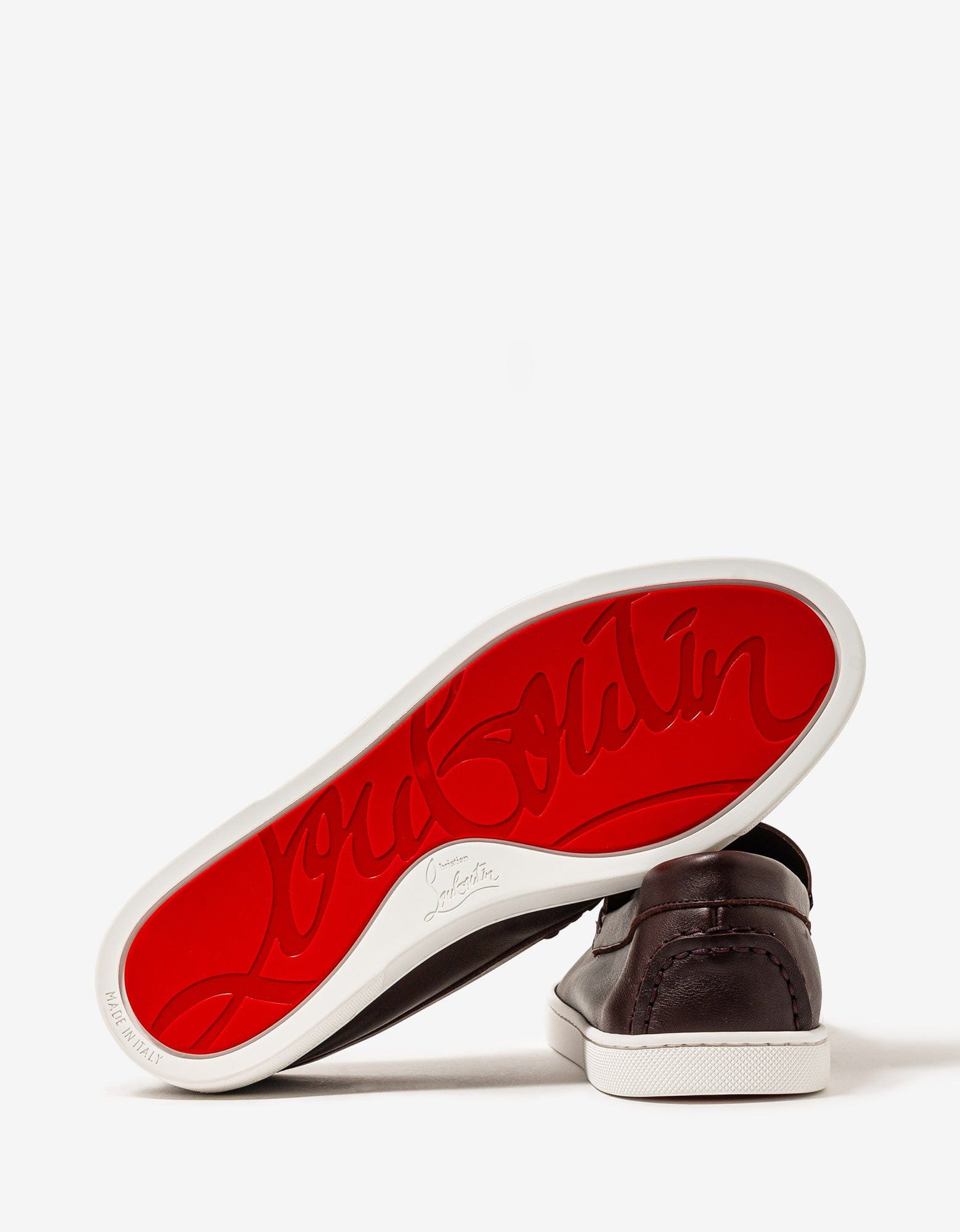 Christian Louboutin Varsiboat Brown Leather Boat Shoes - 3