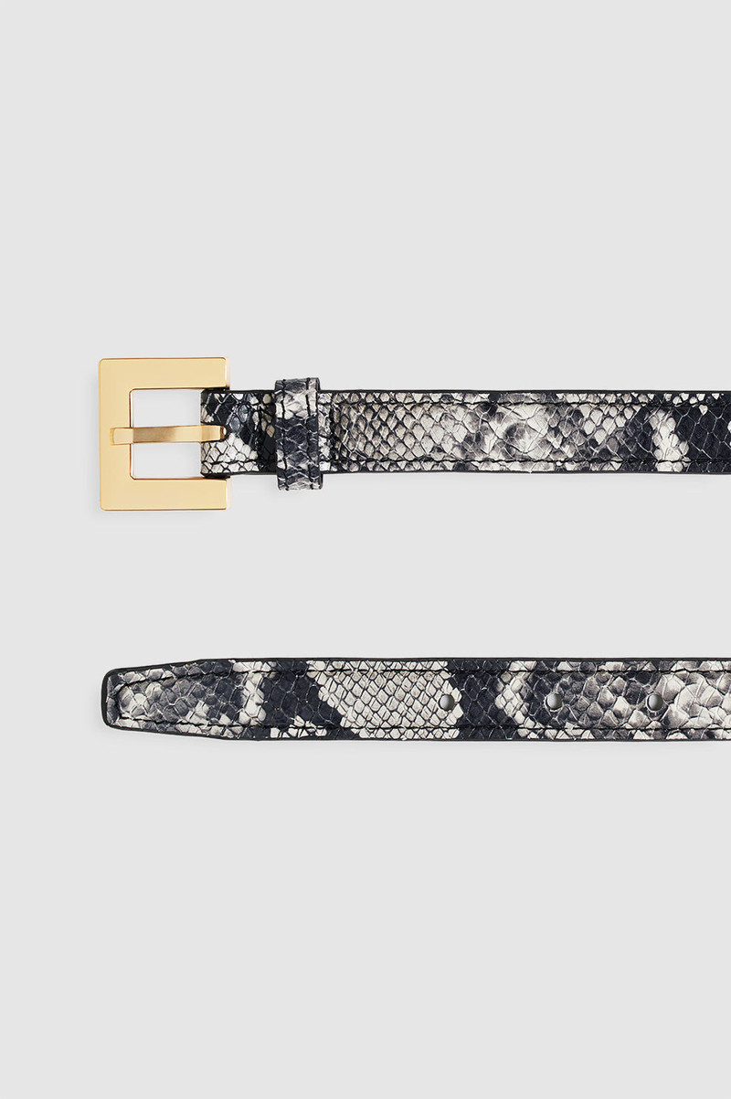 Nicola Belt - Black And White Snake 4