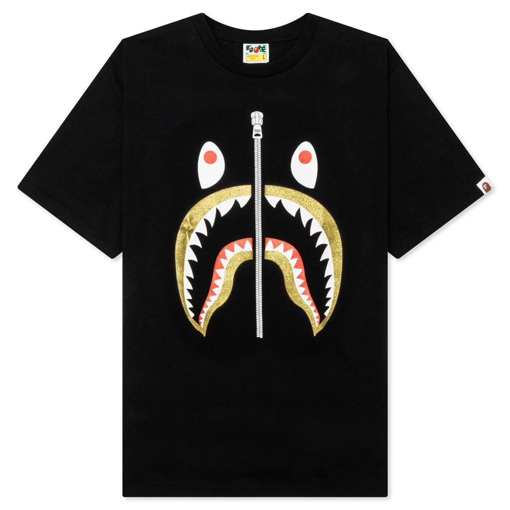 GLITTER SHARK TEE - BLACK - 1