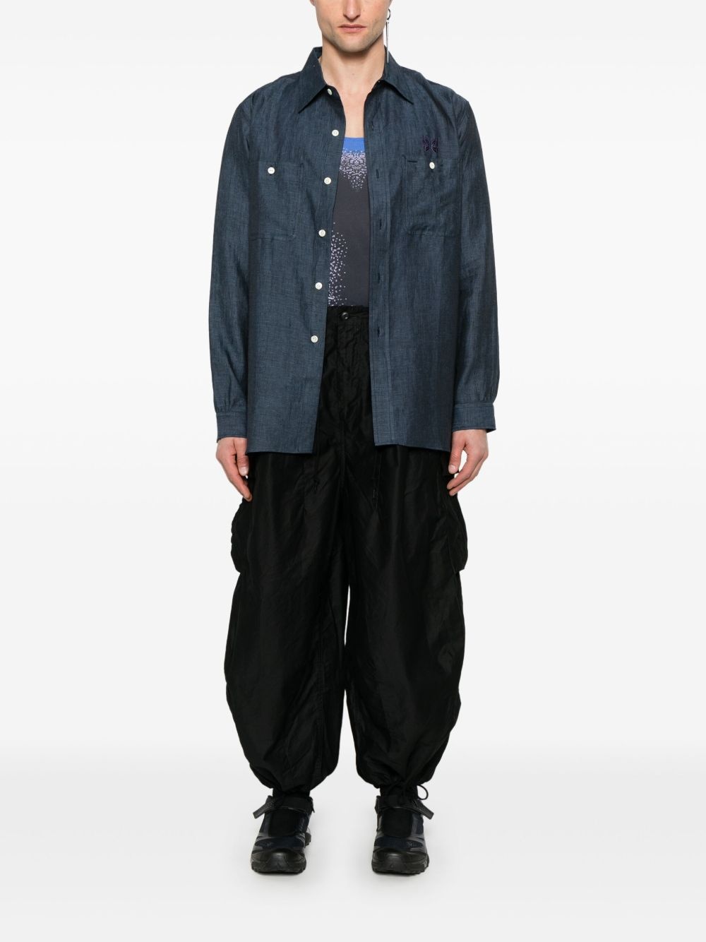 embroidered-logo shirt - 2