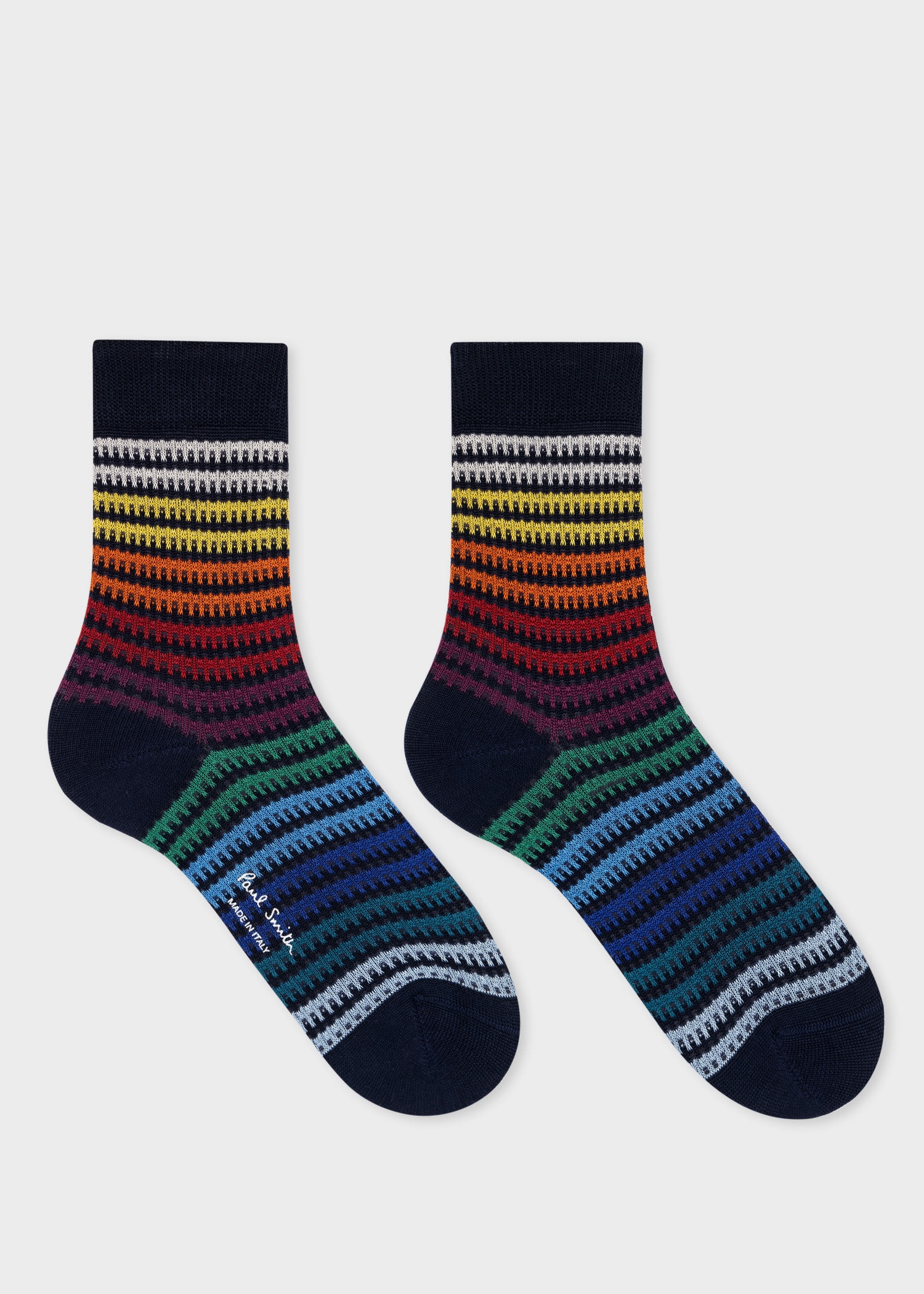 Crochet Stripe Socks - 2