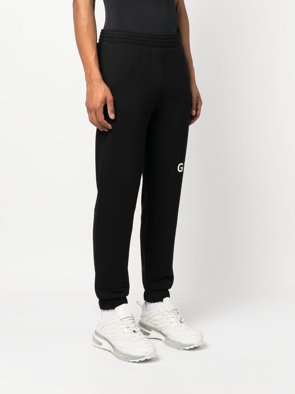 logo-print cotton track trousers - 3