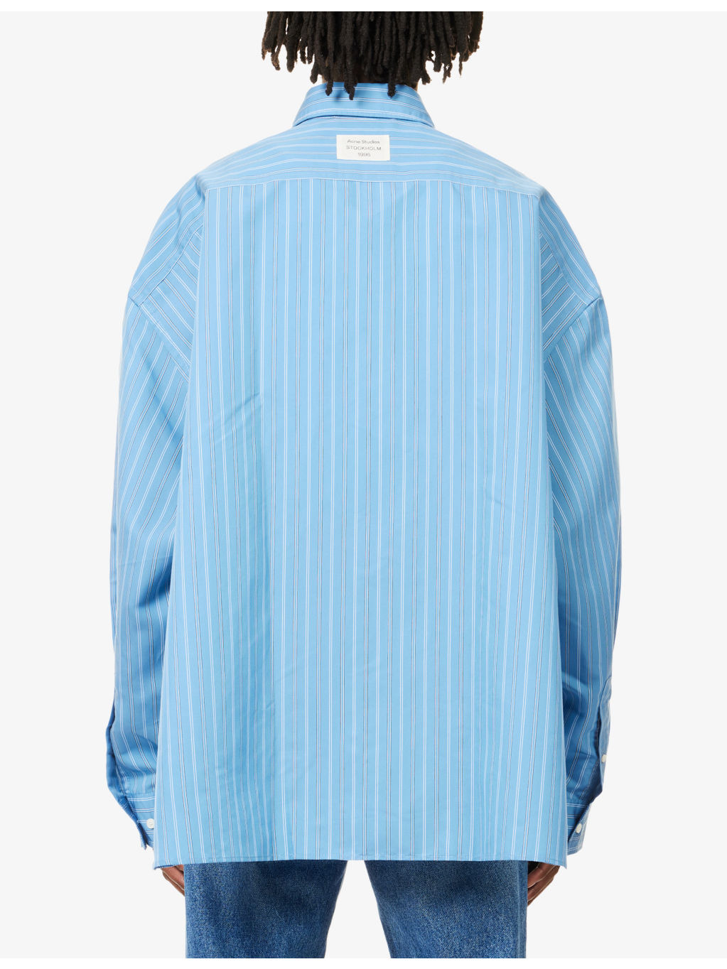 Oversized Pinstripe Woven Shirt - 4