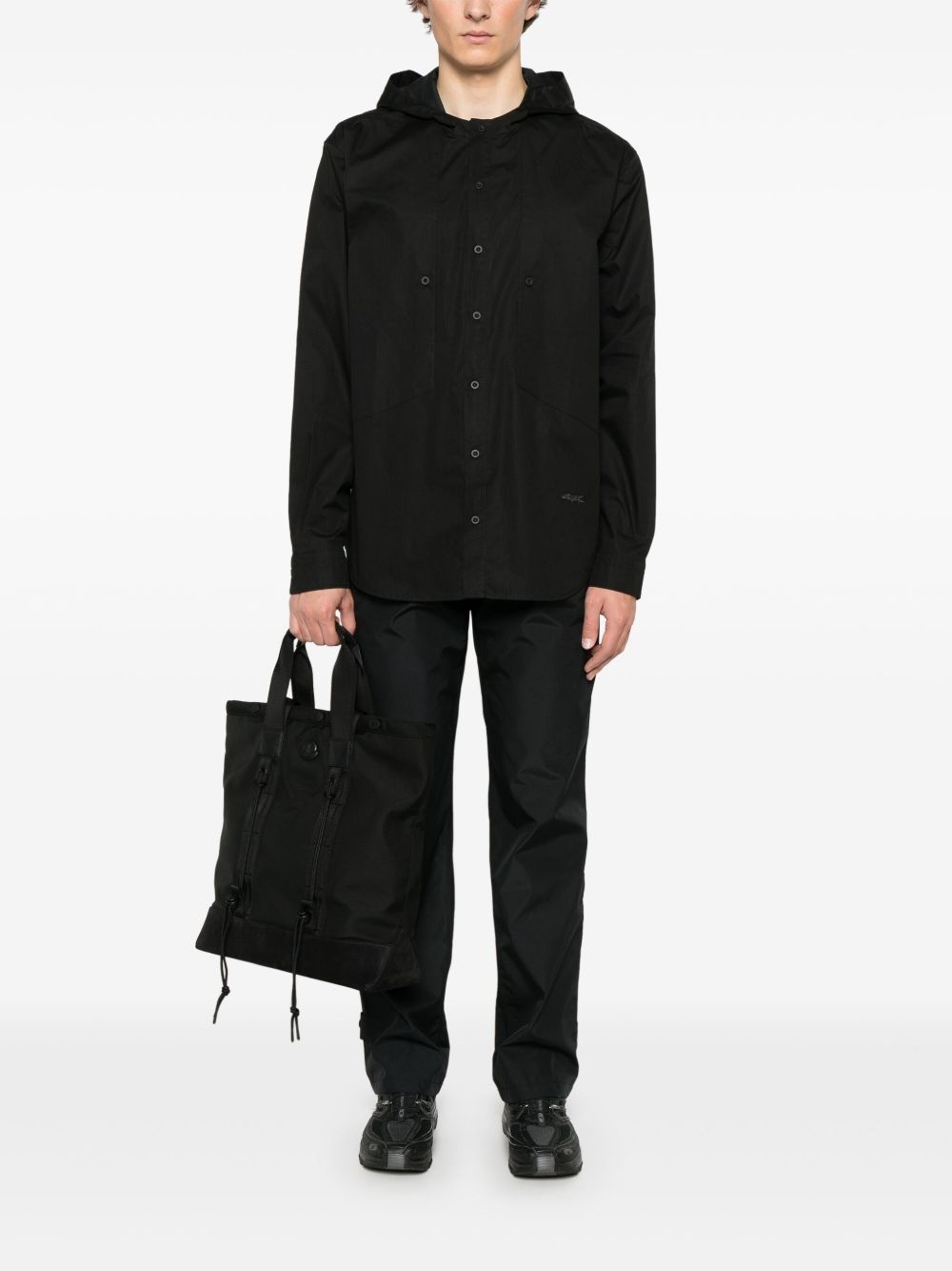 poplin hooded shirt - 2
