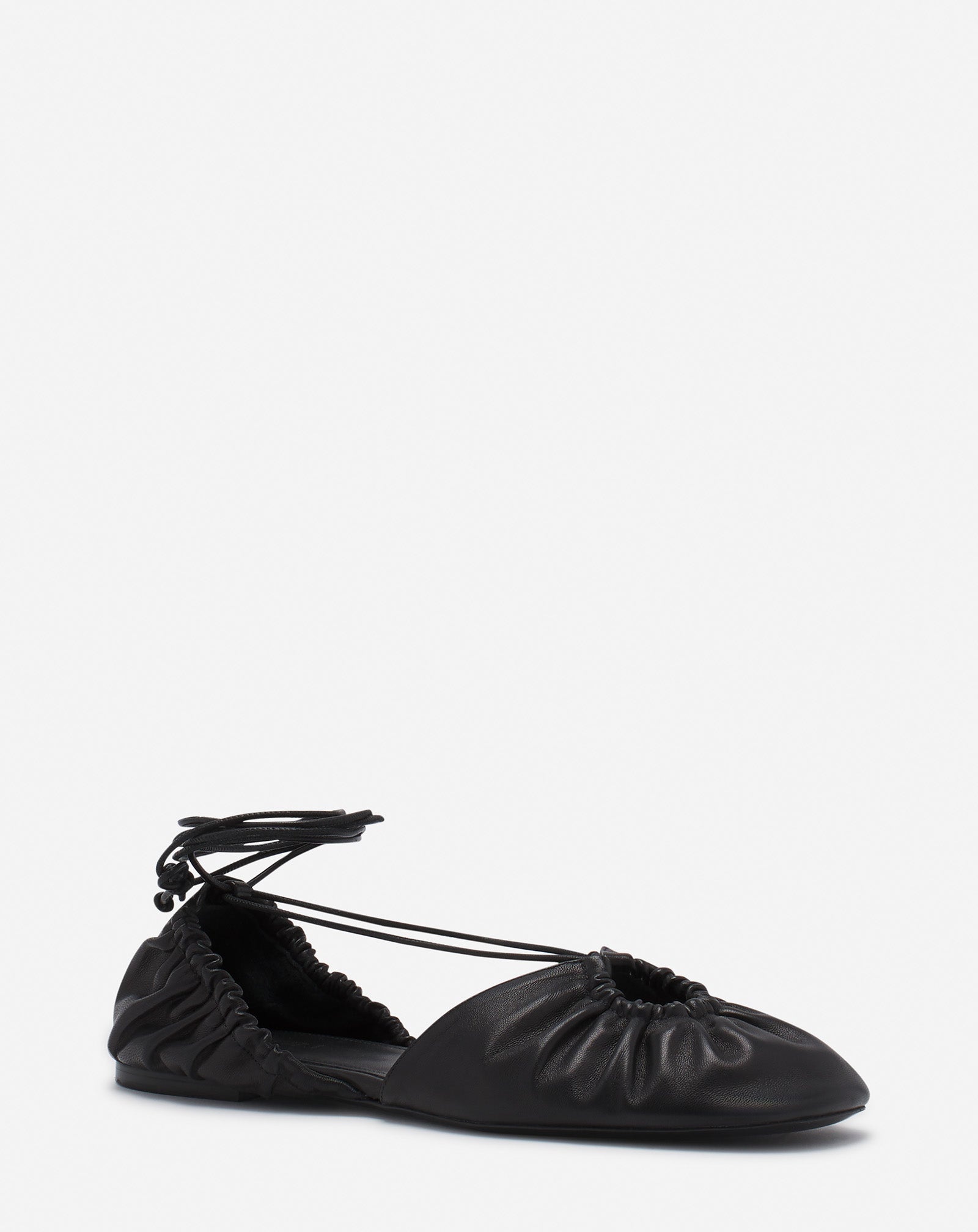 MESURE LACE-UP LEATHER BALLERINA - 2