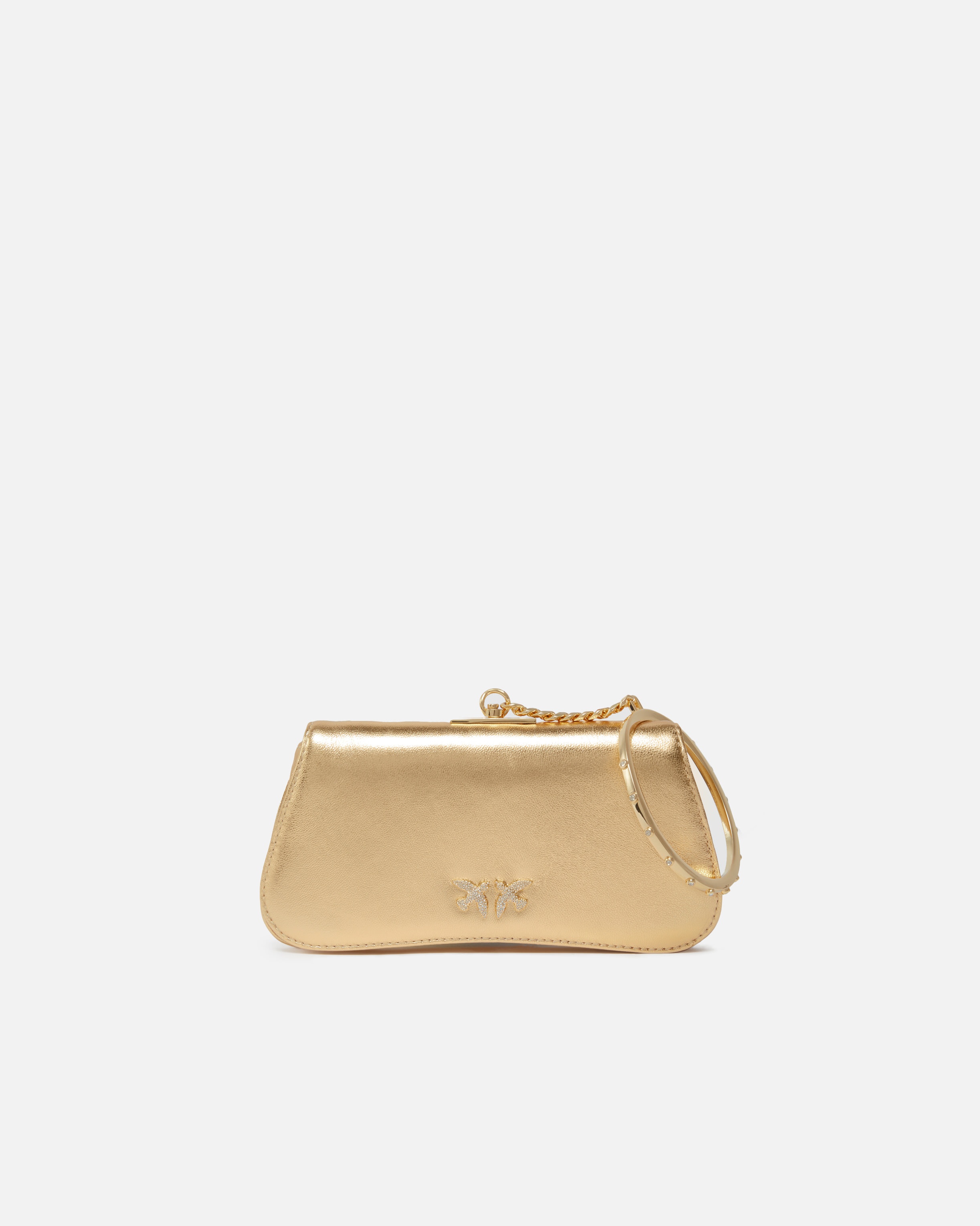 LAMINATED CLUTCH WITH GOLDEN BRACELET - 1