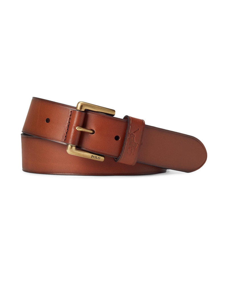 Men's Pony Keeper Leather Belt - Tan 1