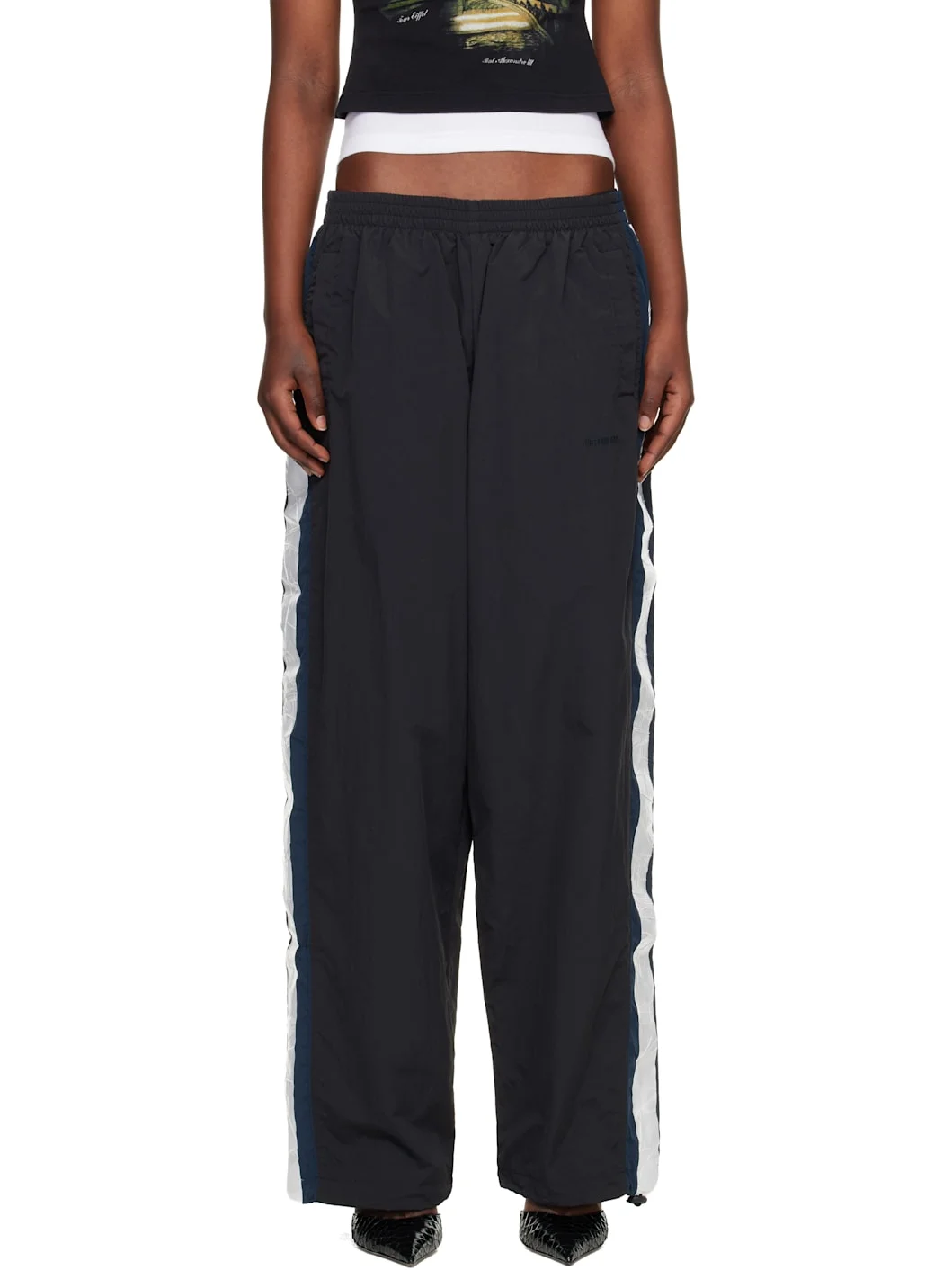 Black Gym Track Pants - 1