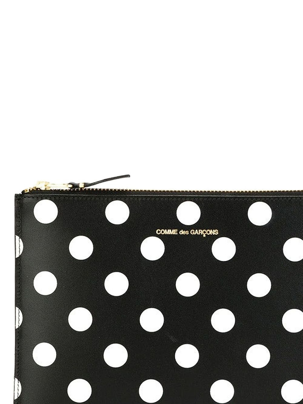 polka dot-printed zip-up pouch - 4
